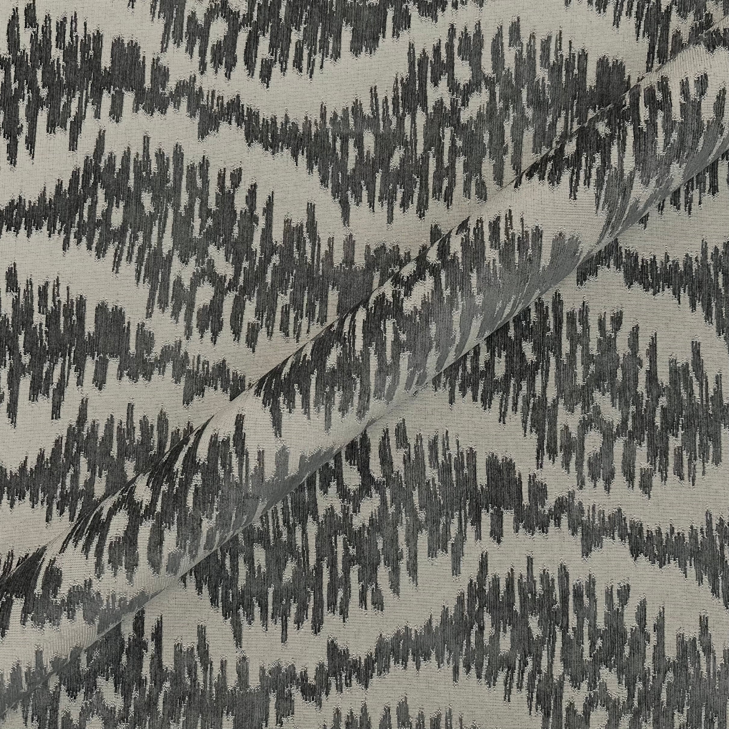 Gray Wave Abstract Upholstery Fabric 54"