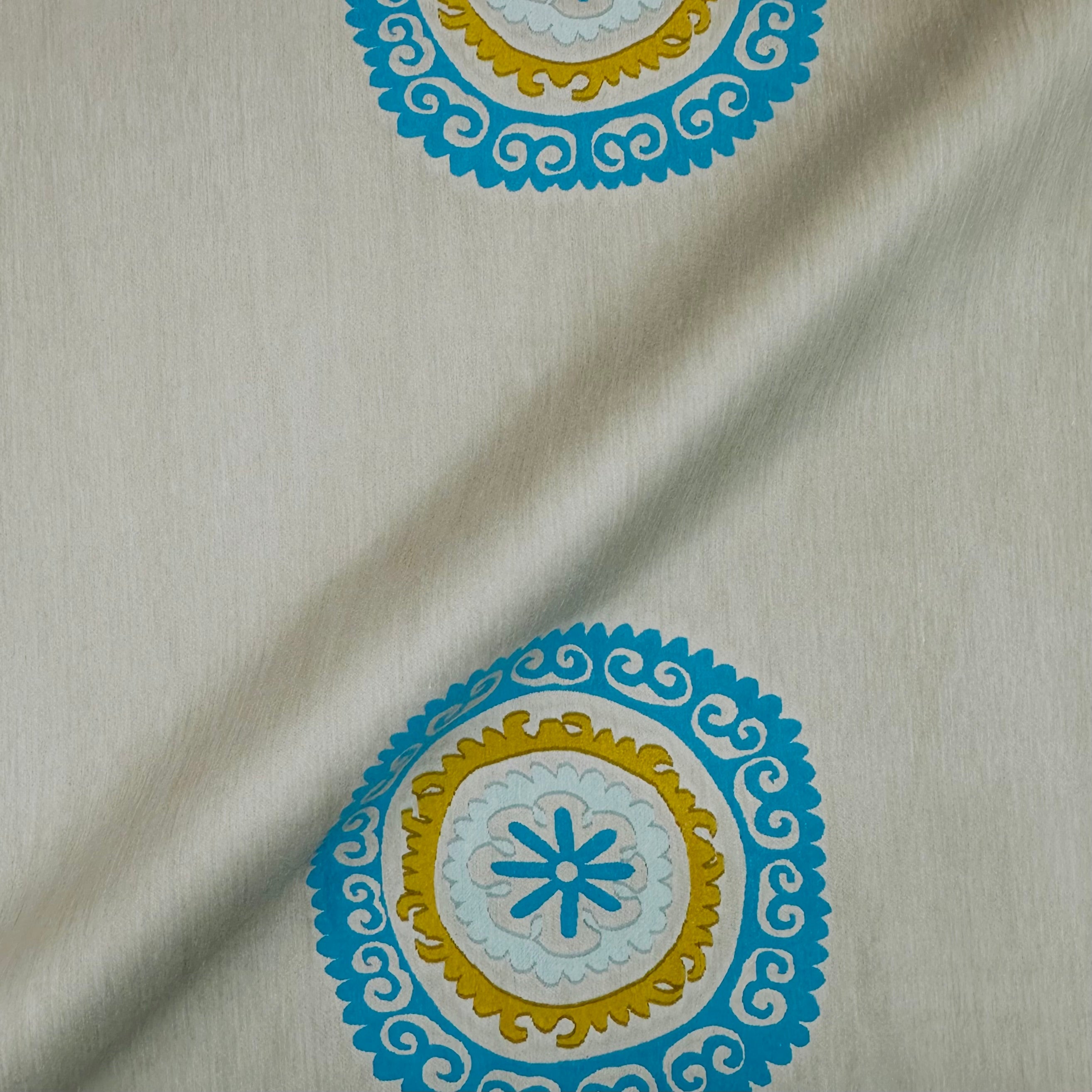 Medallion Bohemian Jacquard Upholstery Fabric 54"