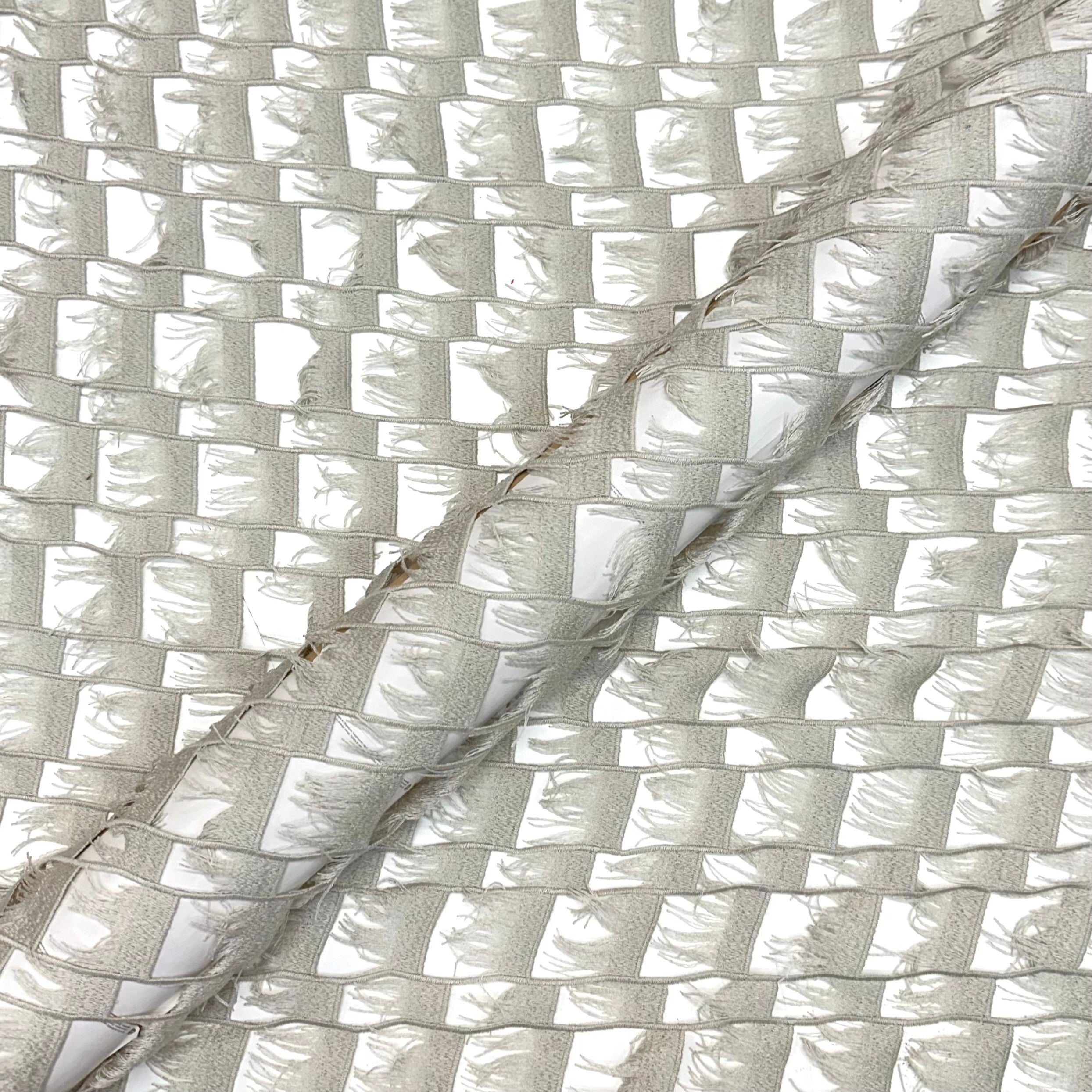 Light Gray Bohemian Lace Fabric 54"