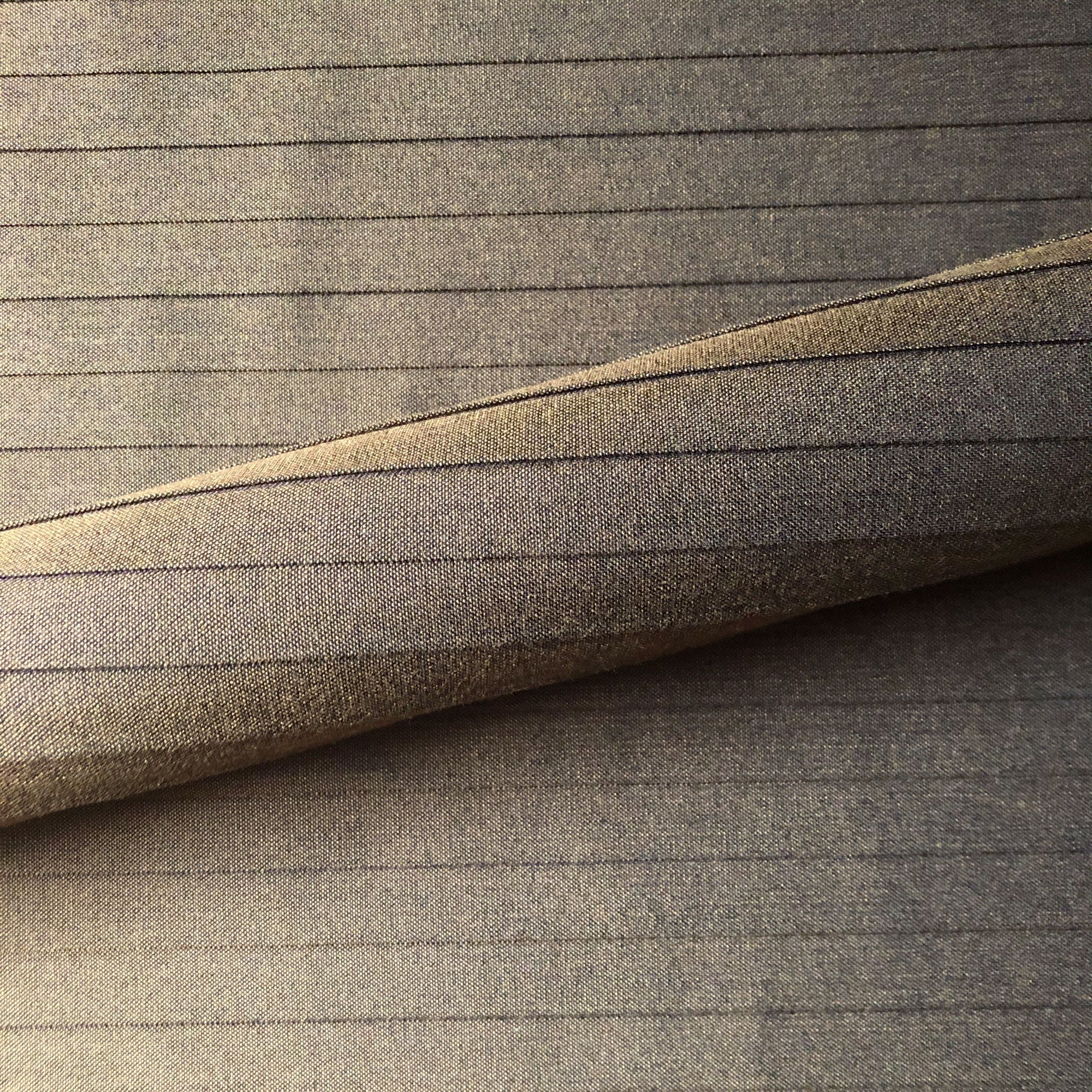 Brown Modern Pleated Stripe Upholstery Fabric 54"