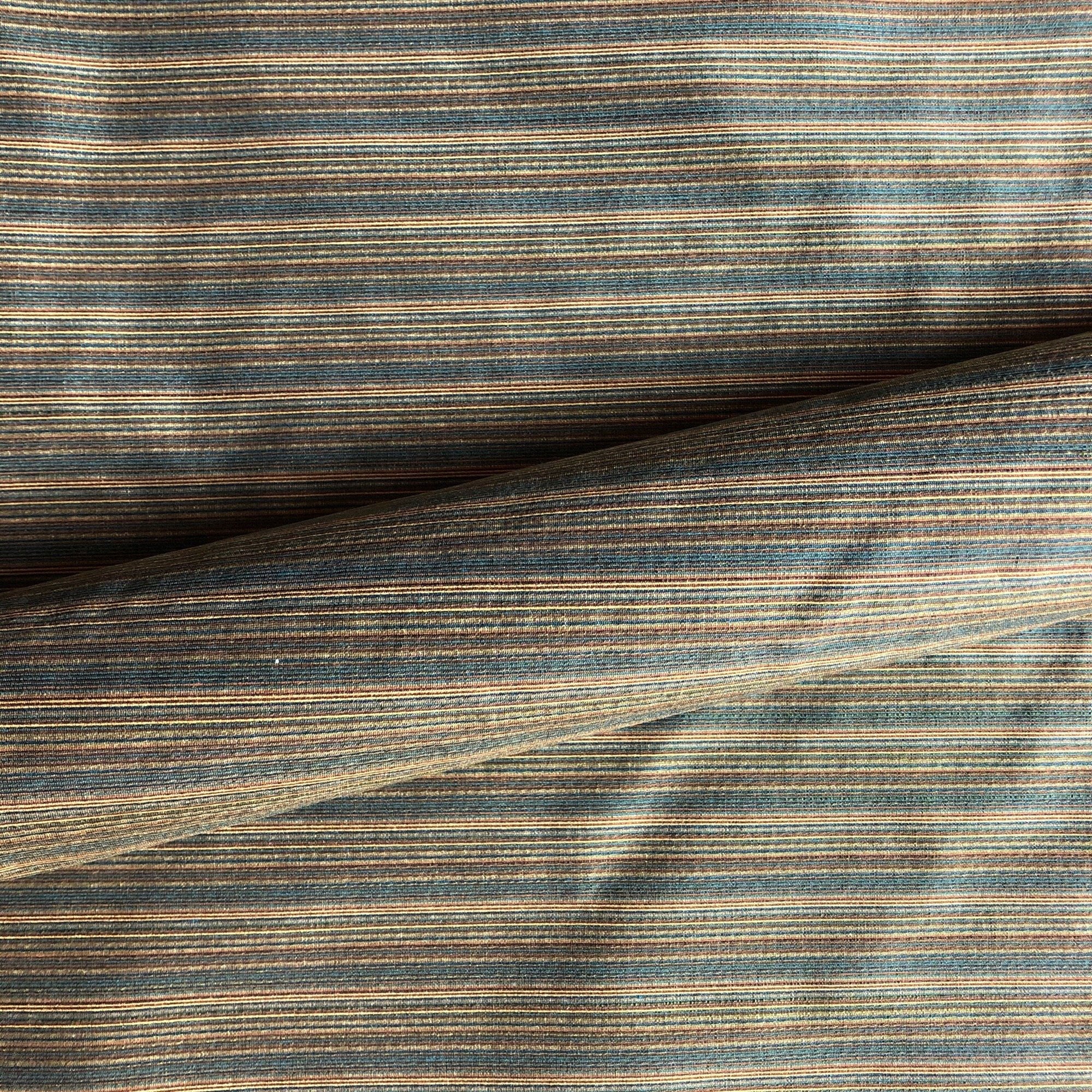 Hazelnut Rustic Stripe Jacquard Upholstery Fabric 54"