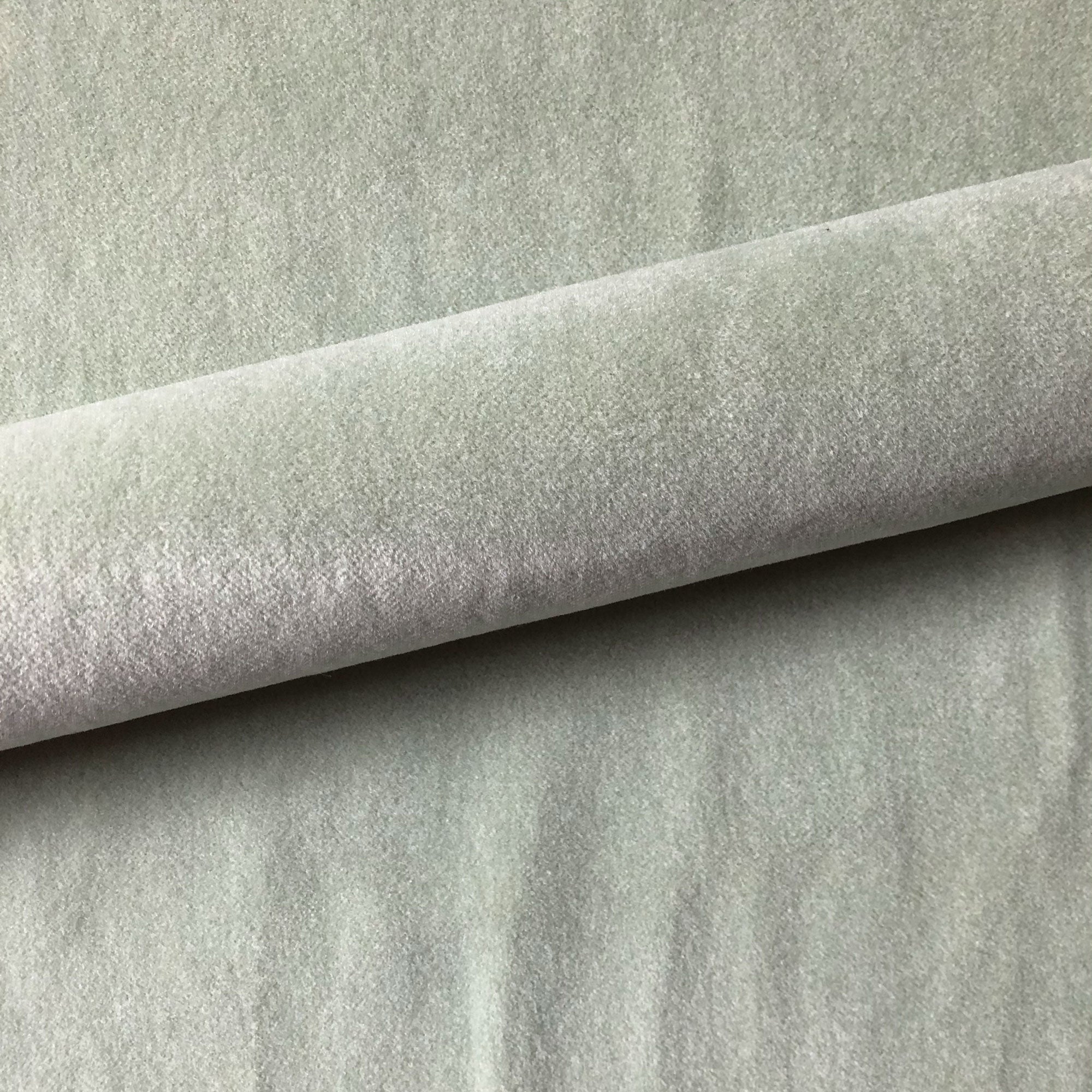 Modern Solid Mohair Upholstery Fabric 54" in Pistachio