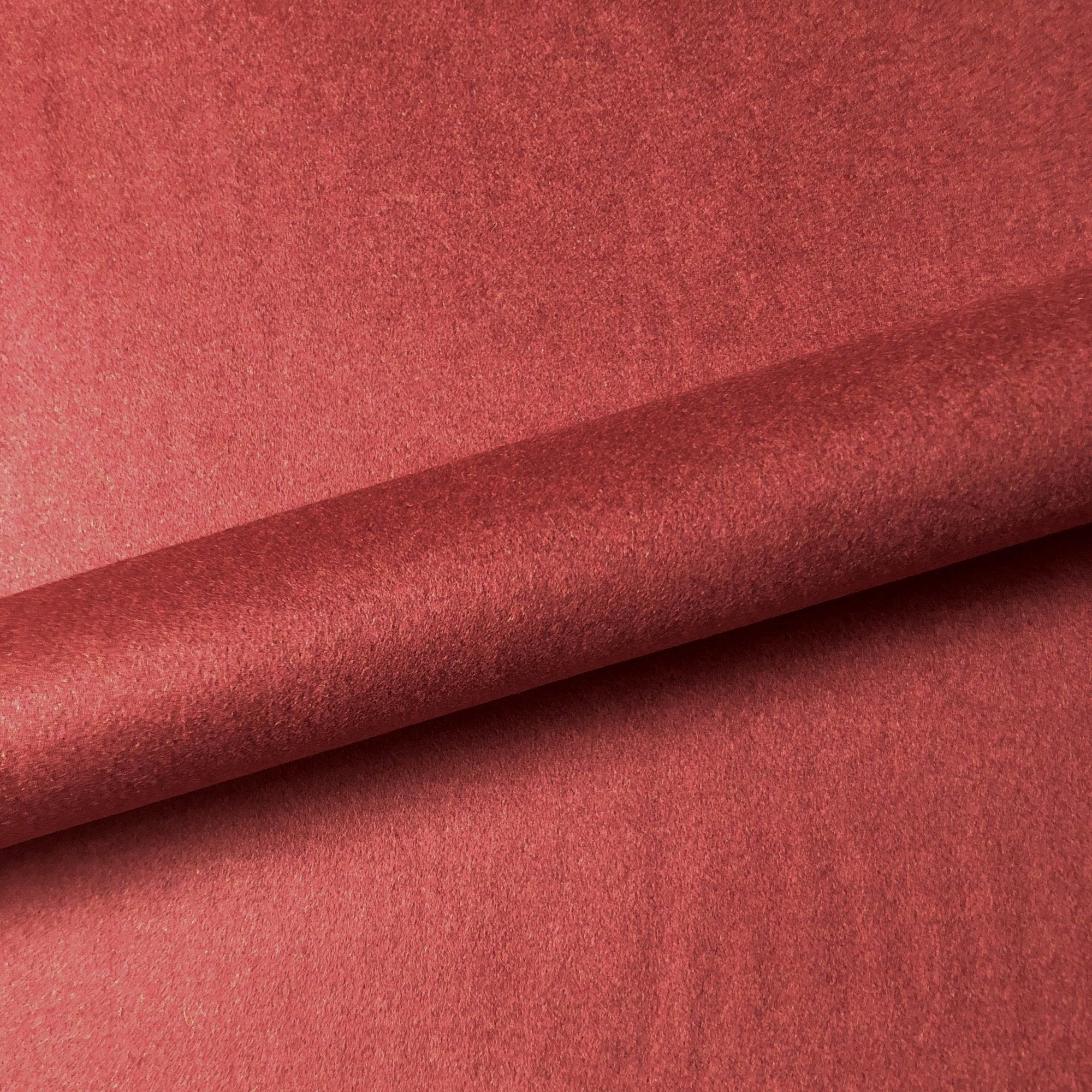 Cherry Red Solid Felt Upholstery Fabric 54"