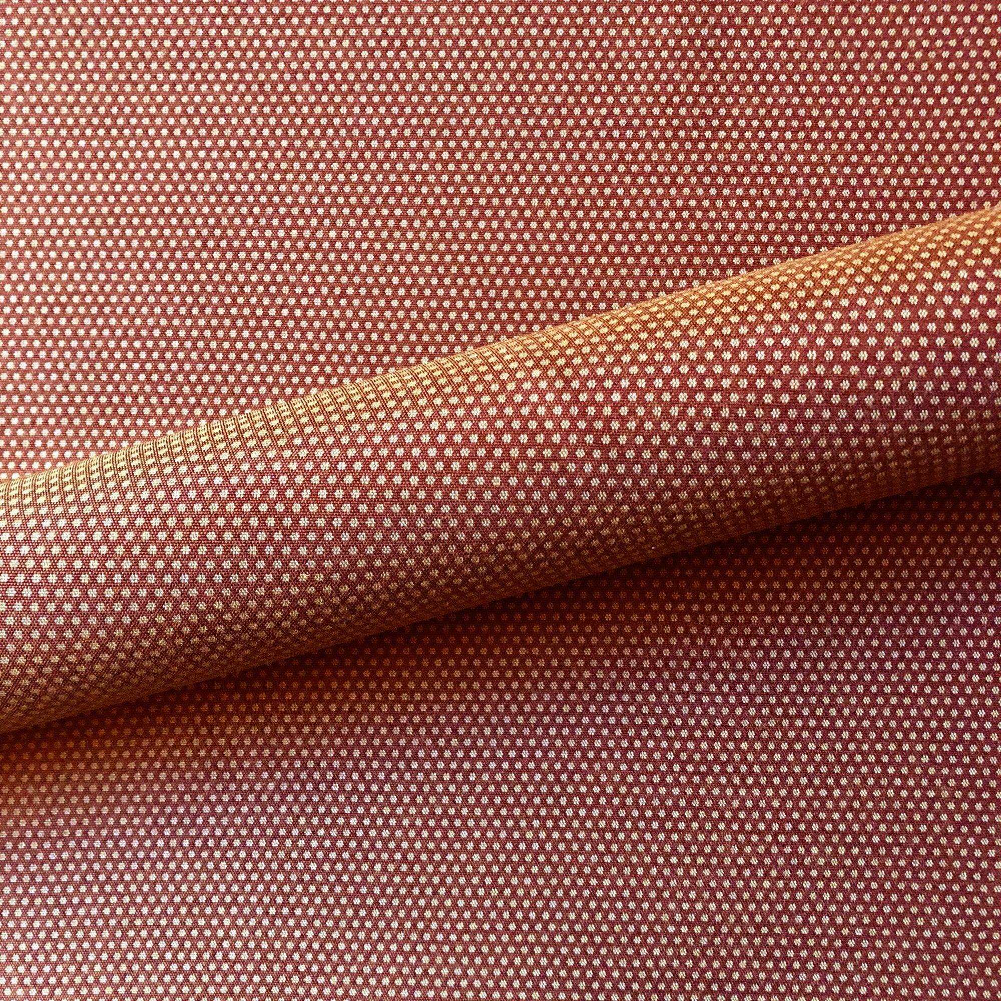 Red and Gold American Decor Small Dot Jacquard Upholstery Fabric 58"
