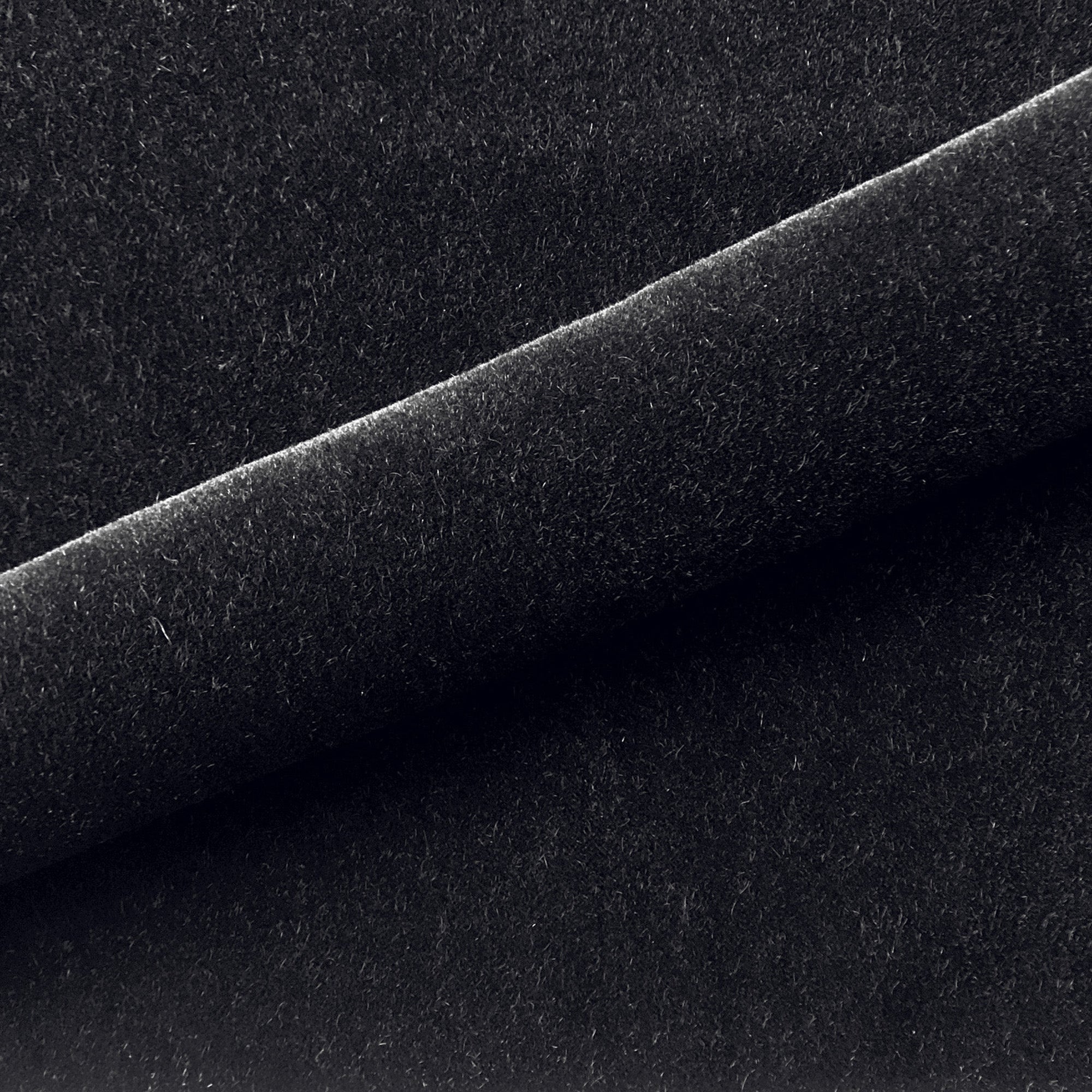 Modern Solid Faux Mohair Upholstery Fabric 54" in Deep Midnight Blue