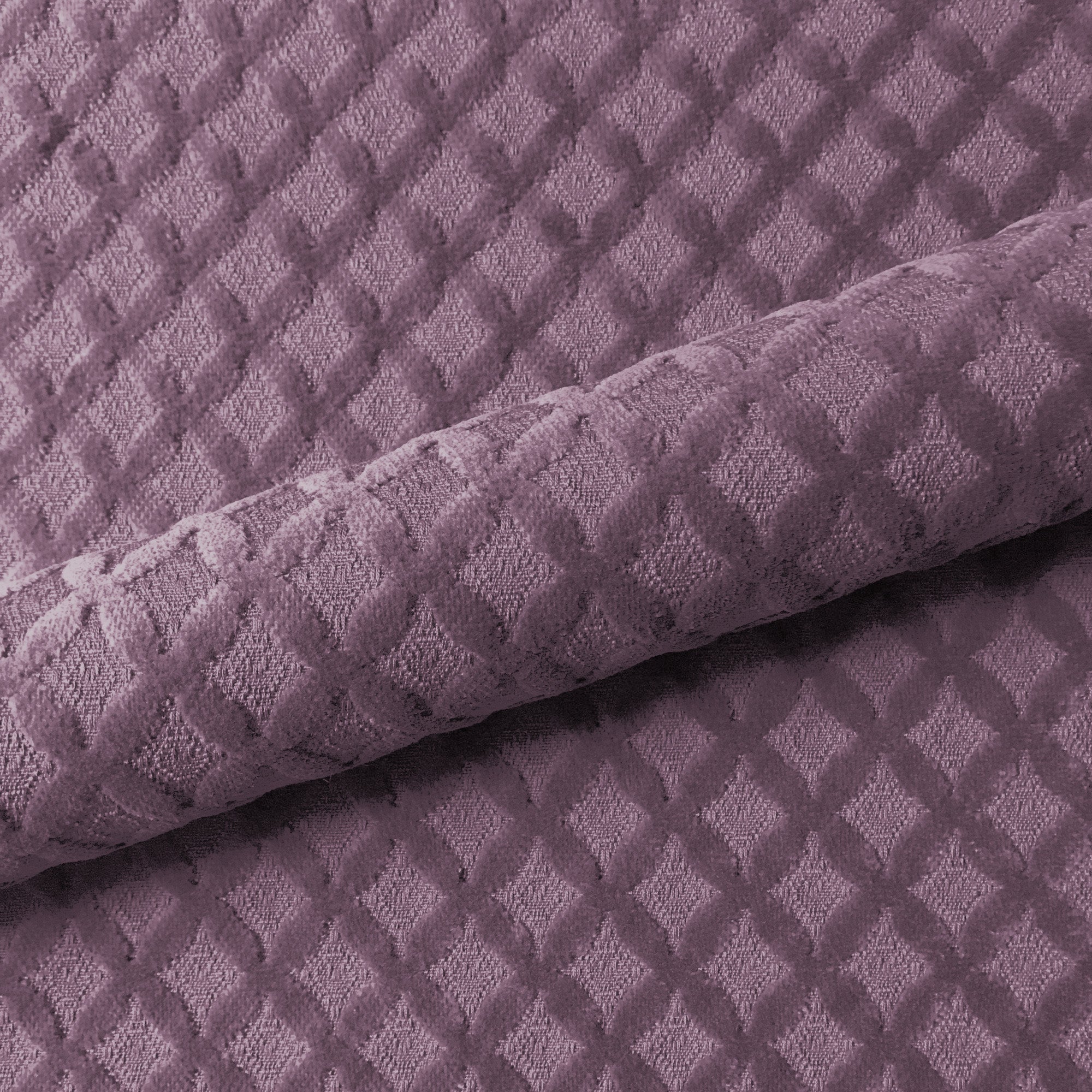 Deep Berry Trellis Velvet Upholstery Fabric 56"