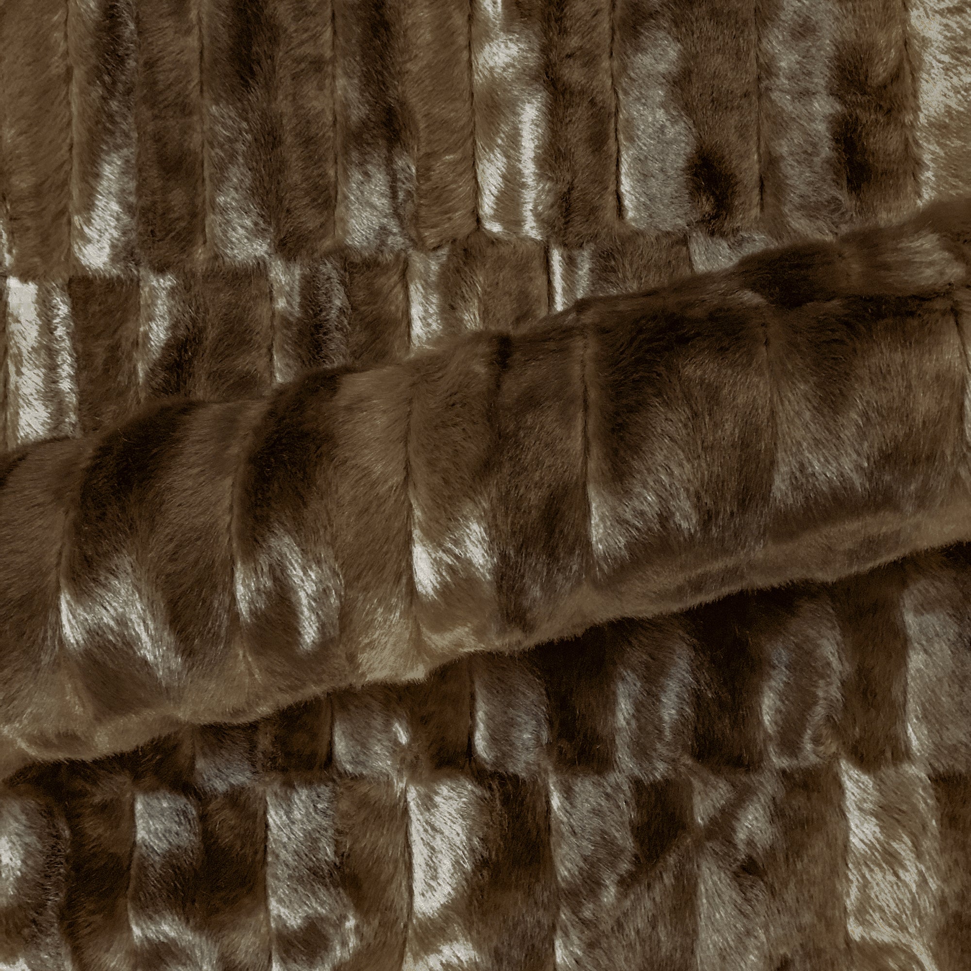 Rustic Cabin Brown Faux Fur Upholstery Fabric 54"