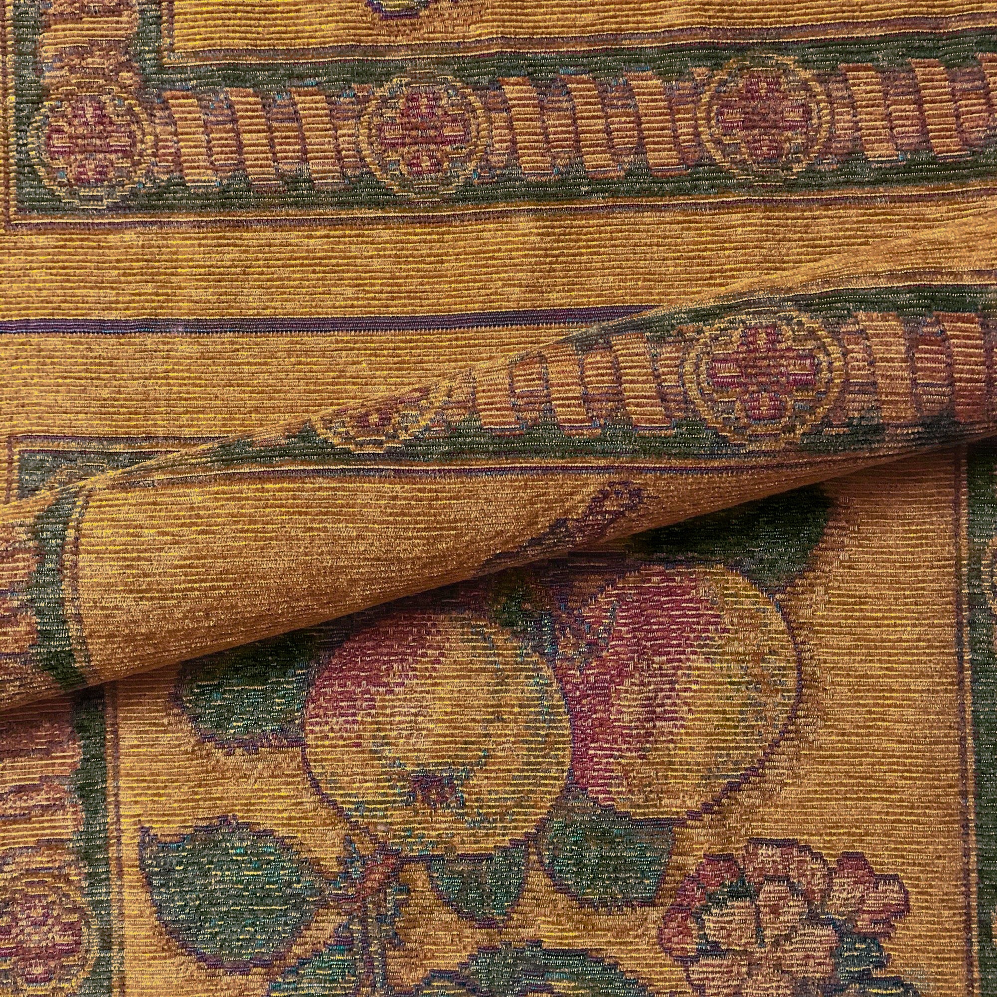 Tan Vintage Corduroy Apple Harvest Upholstery Fabric 54"