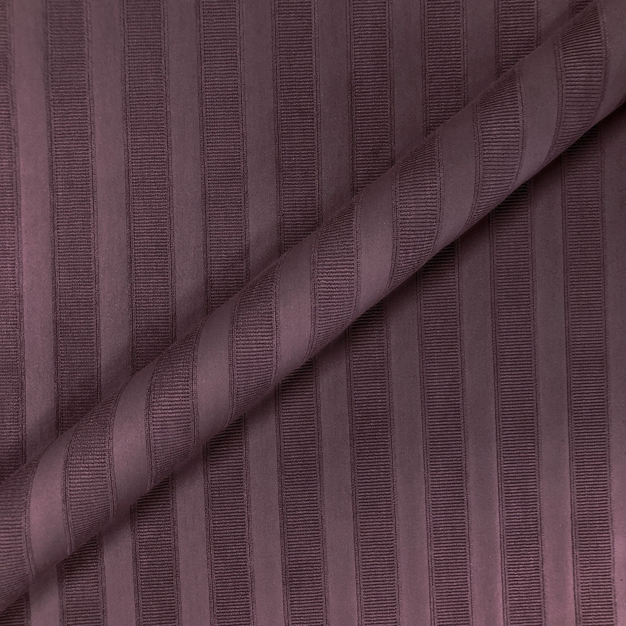 Merlot Farmhouse Ribbed Stripe Cotton Upholstery Fabric 54"