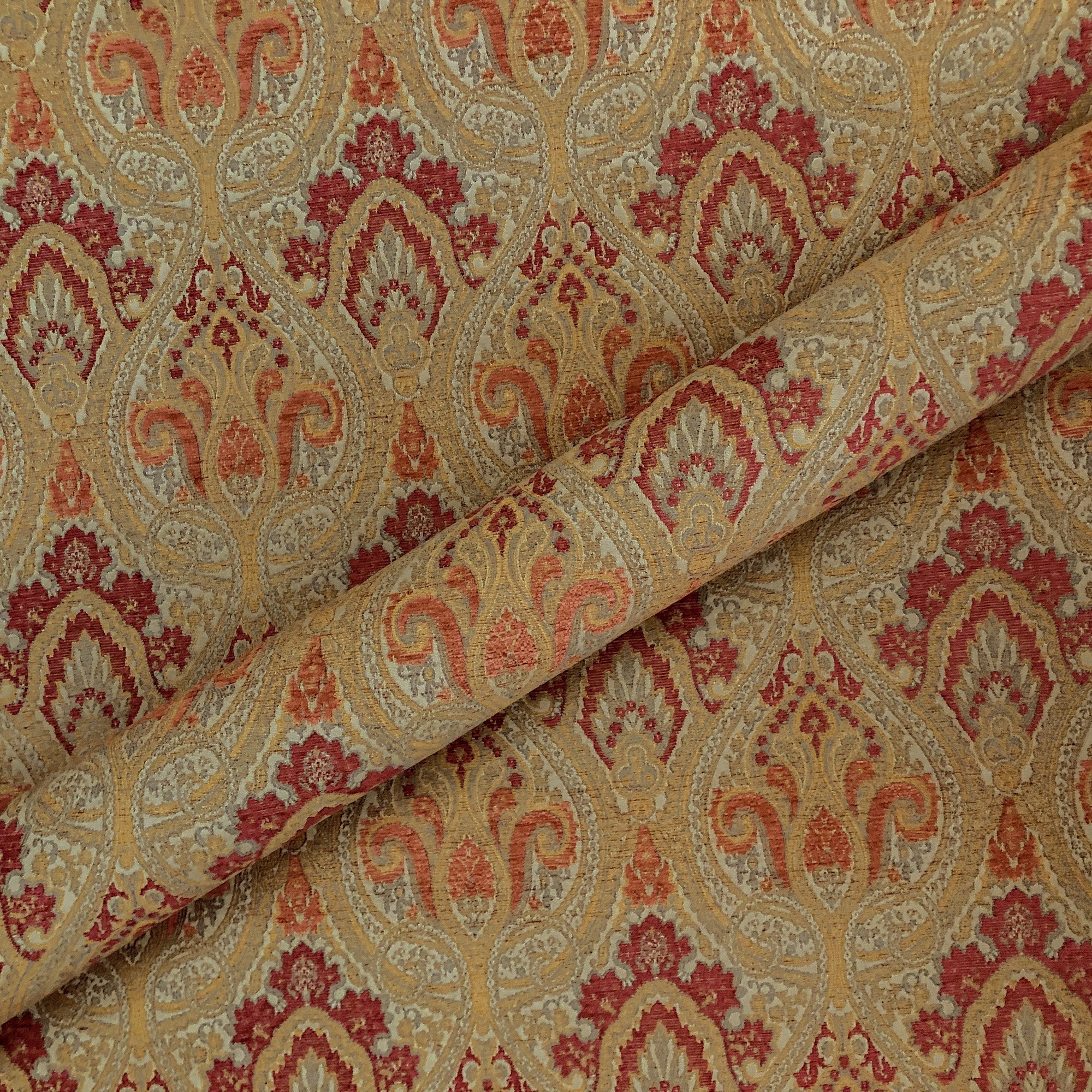 Regal Damask Chenille Brocade Upholstery Fabric 54"
