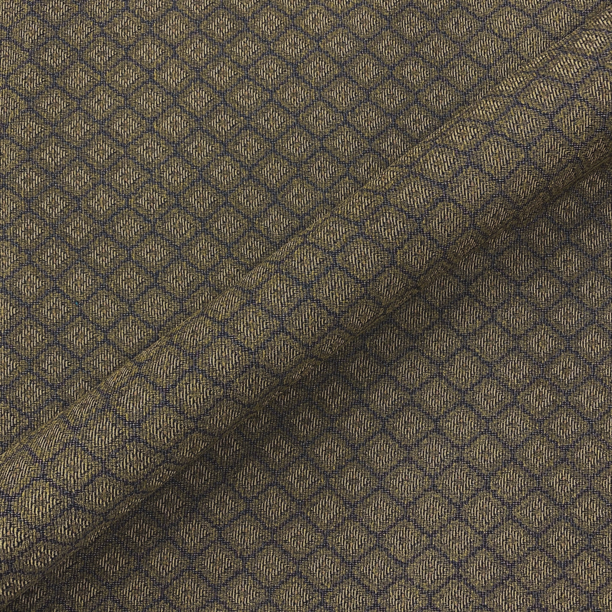 Khaki Vintage Diamond Woven Upholstery Fabric 54"