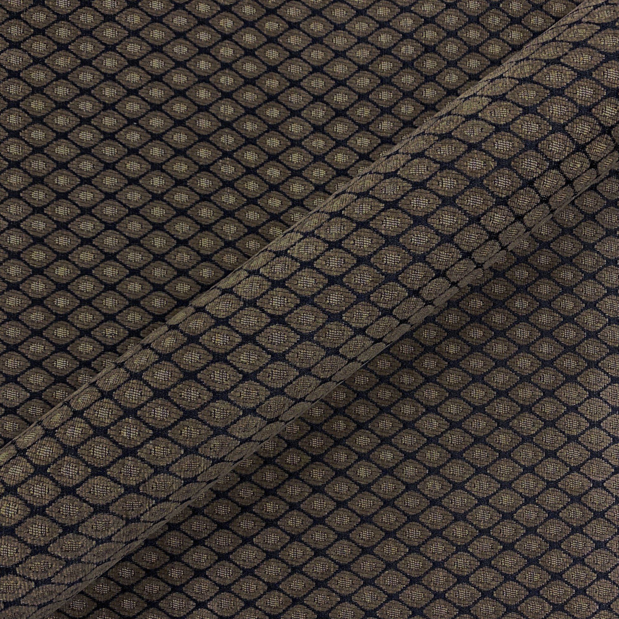 Mercer Cocoa Geometric Chenille Upholstery Fabric 54"