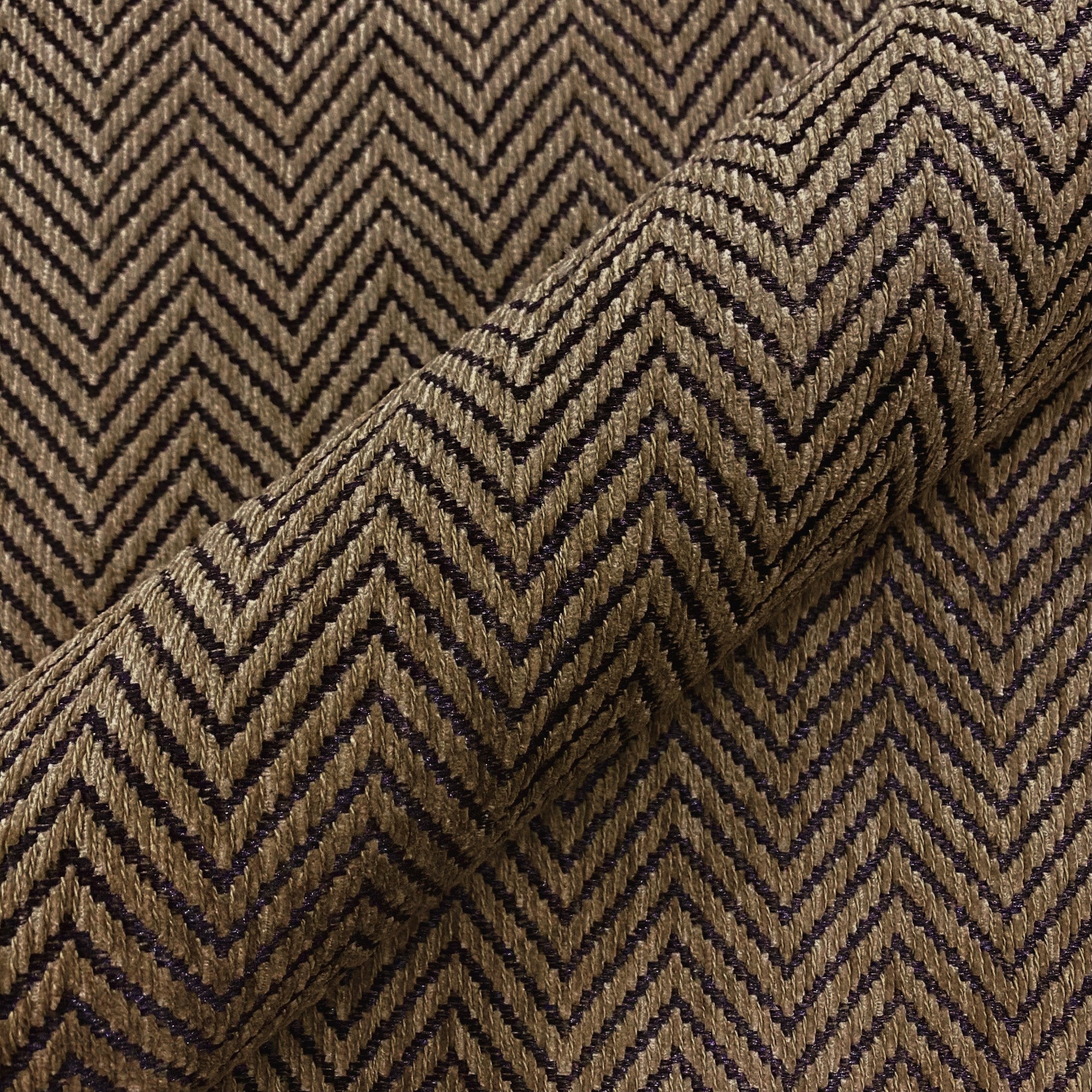 Washburn Oak Textured Chevron Upholstery Fabric 54"