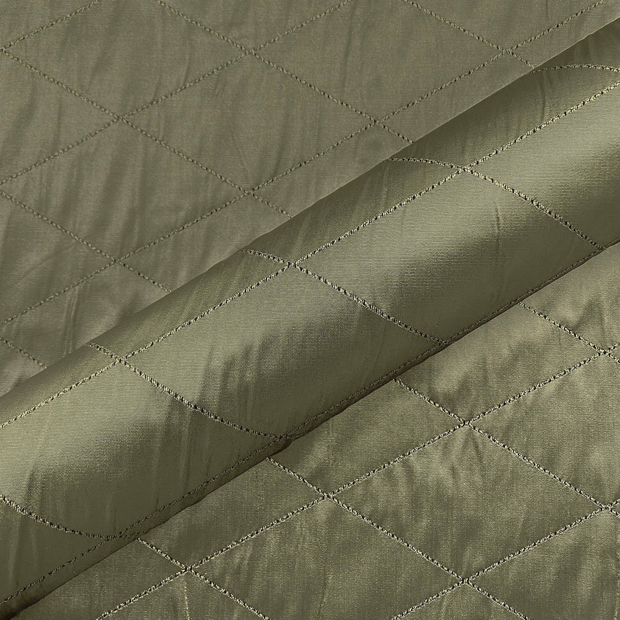 Thyme Silk Diamond Stitch Upholstery Fabric 54"