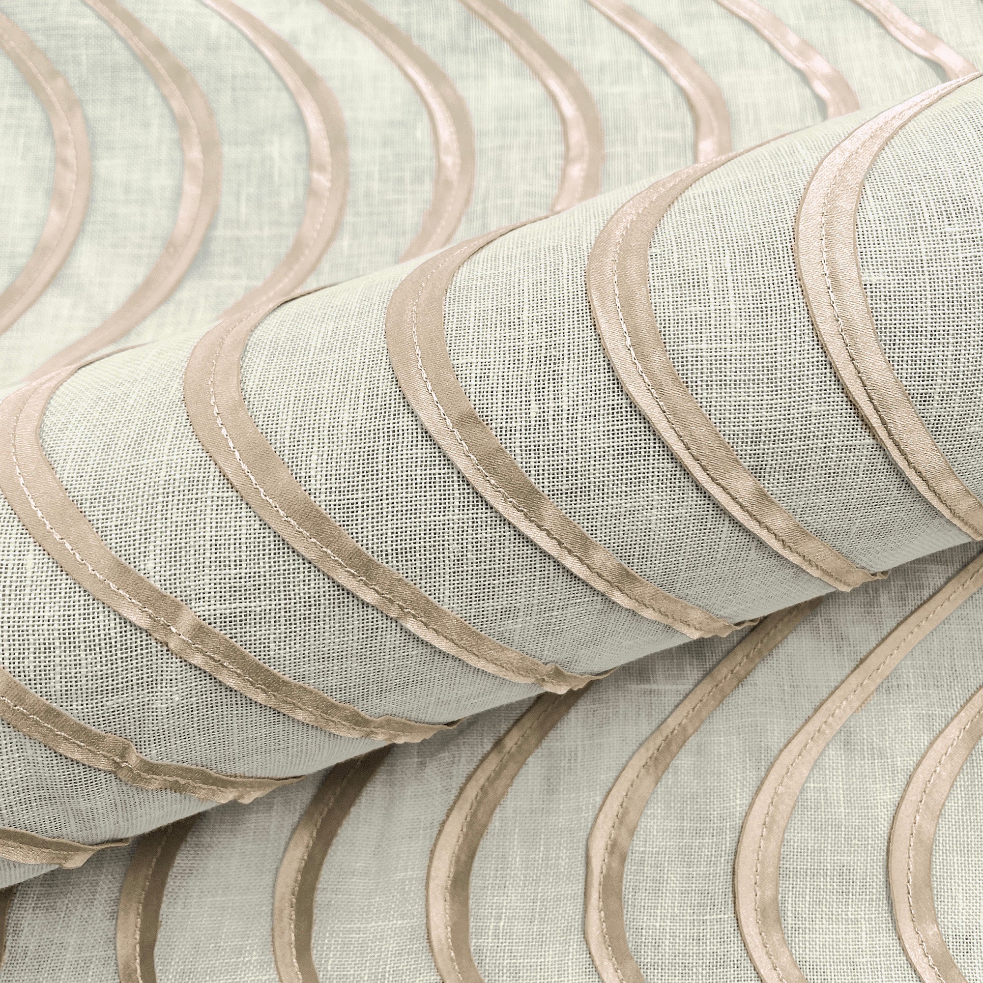 Pearl Wave Ripple Linen Upholstery Fabric 50"