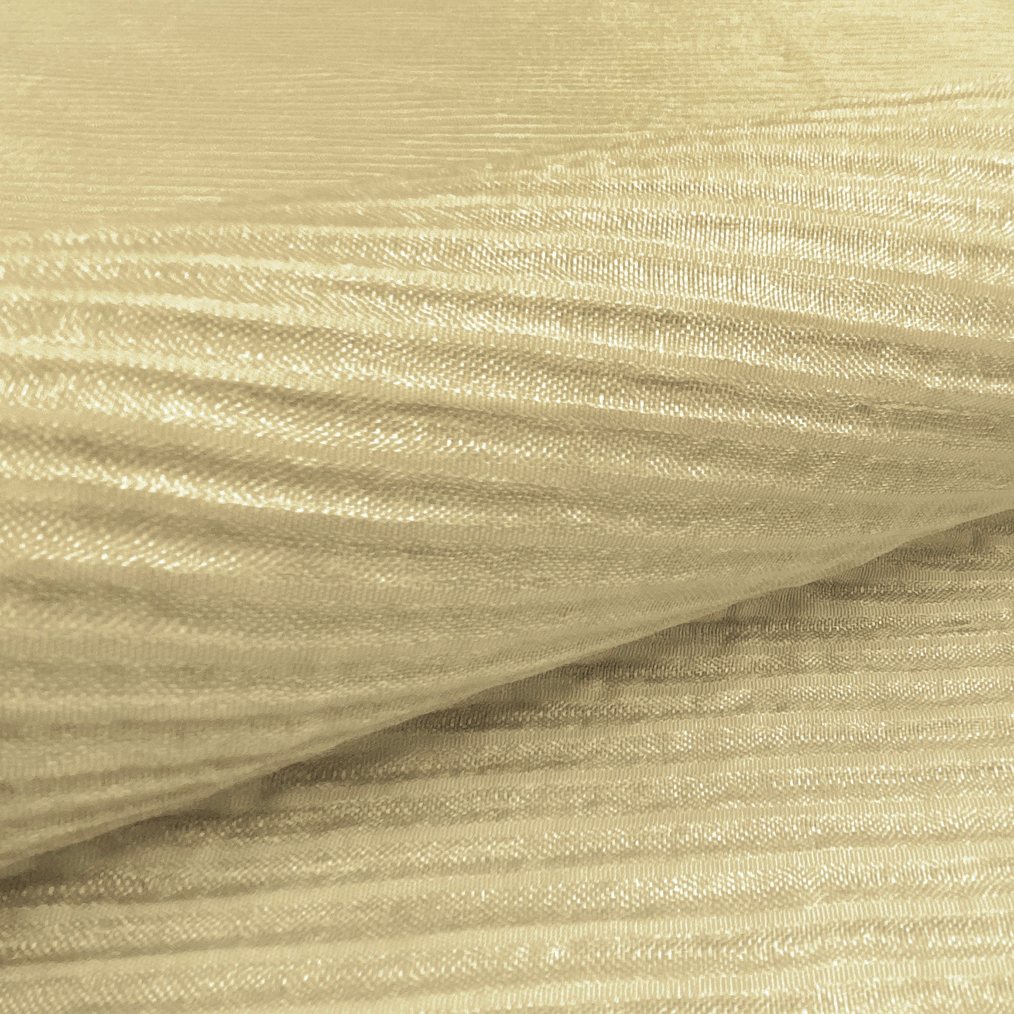 Beige Glam Pleated Silk Upholstery Fabric 54"