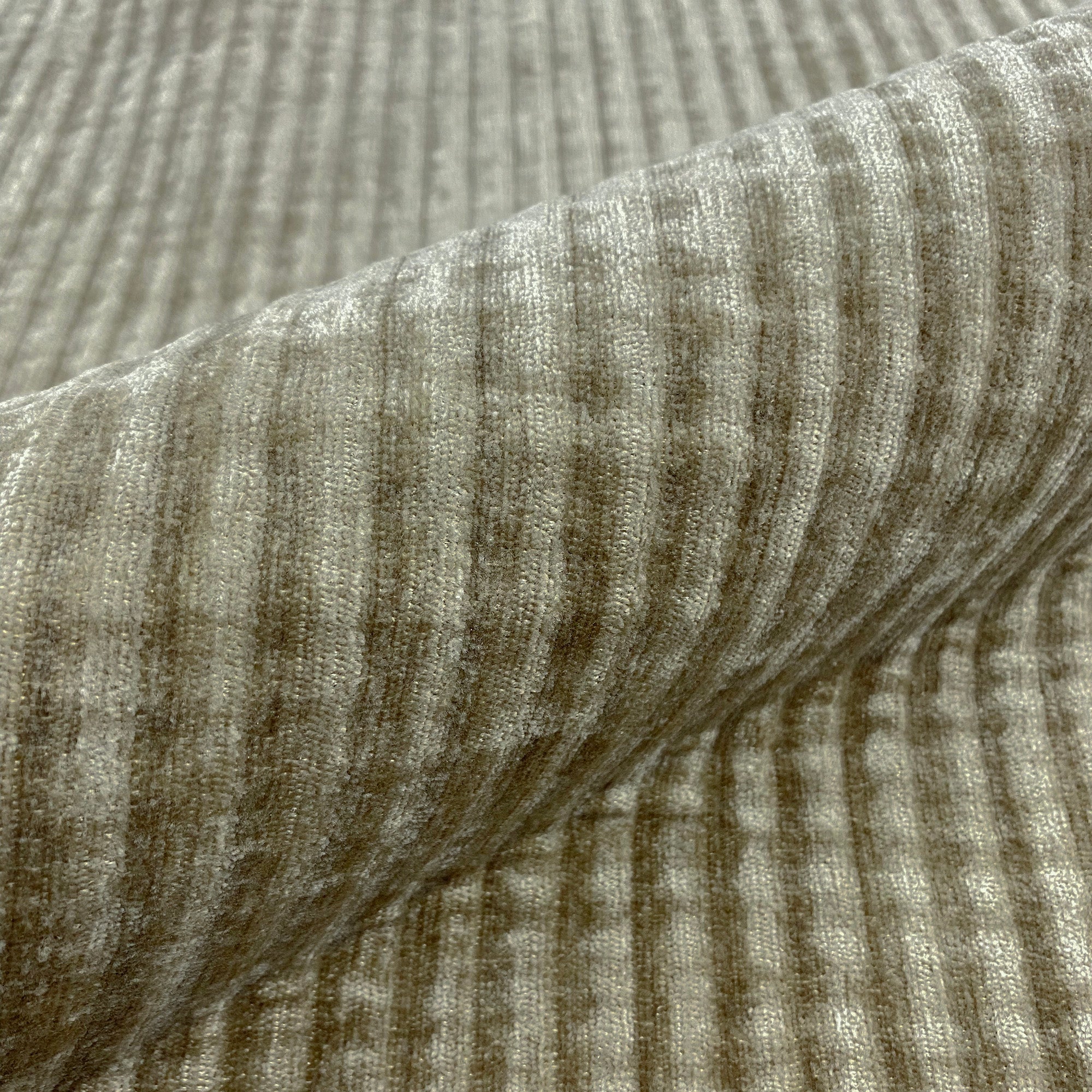 Fawn Channeled Velvet Upholstery Fabric 54"