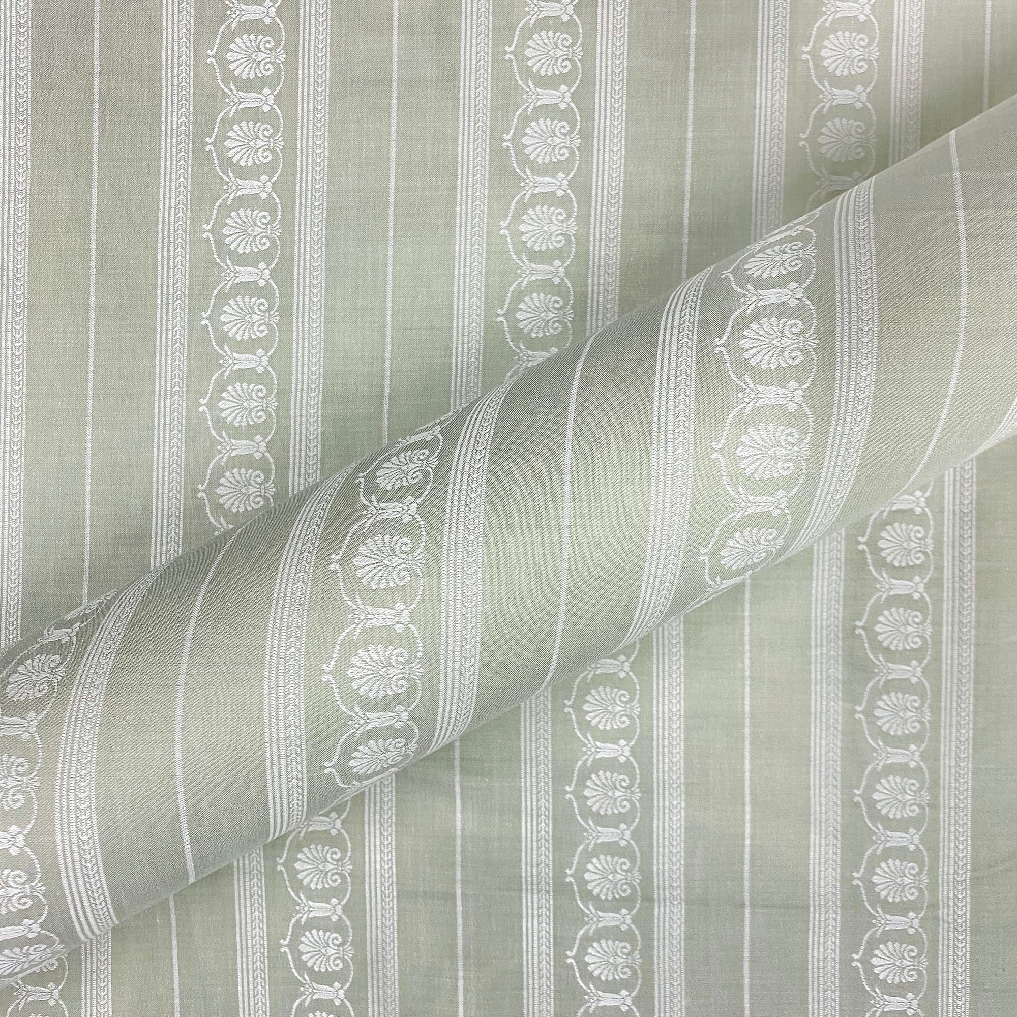 Queen Anne 100% Cotton Light Gray Upholstery Fabric 106"