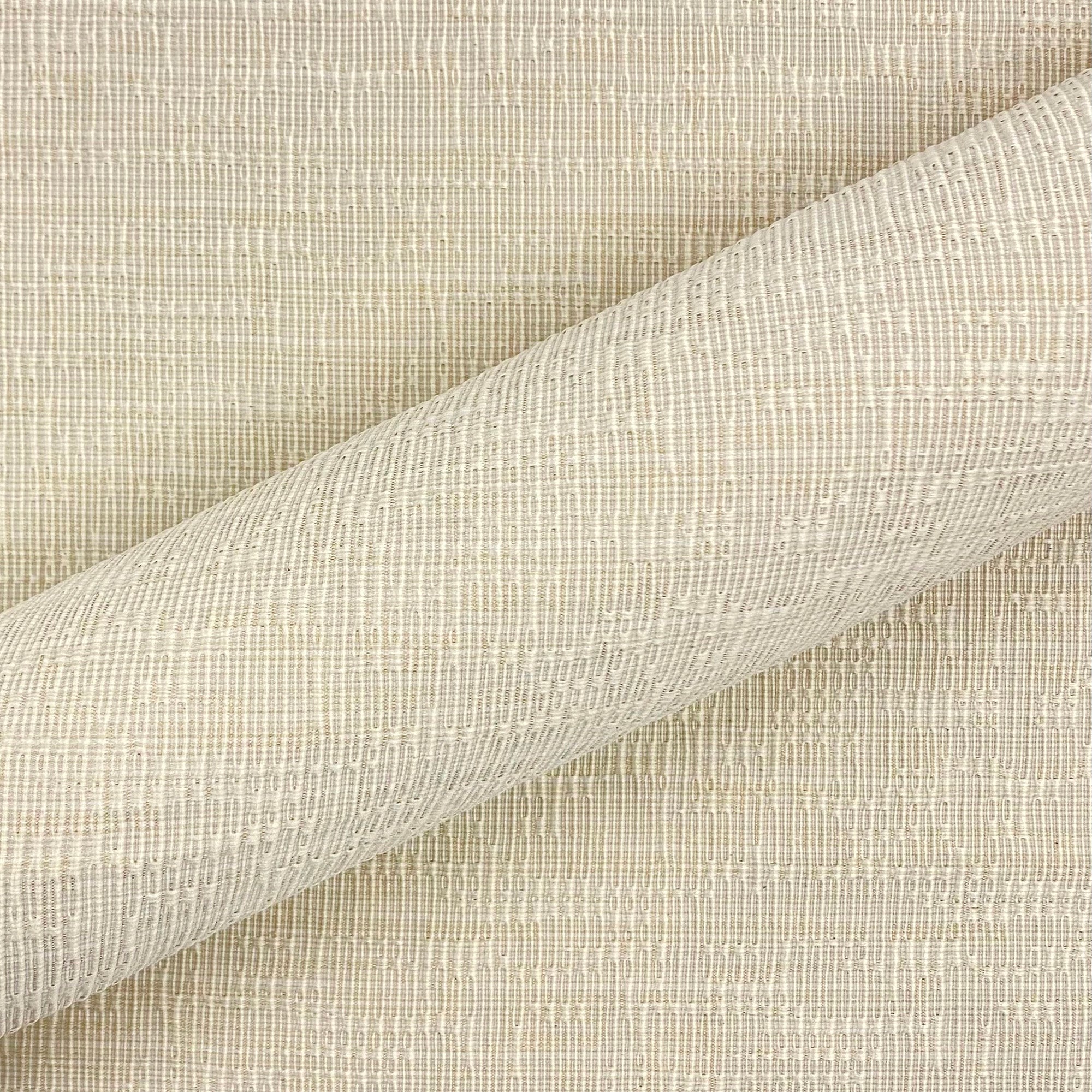 Beige Farmhouse Textured Upholstery Fabric 60"