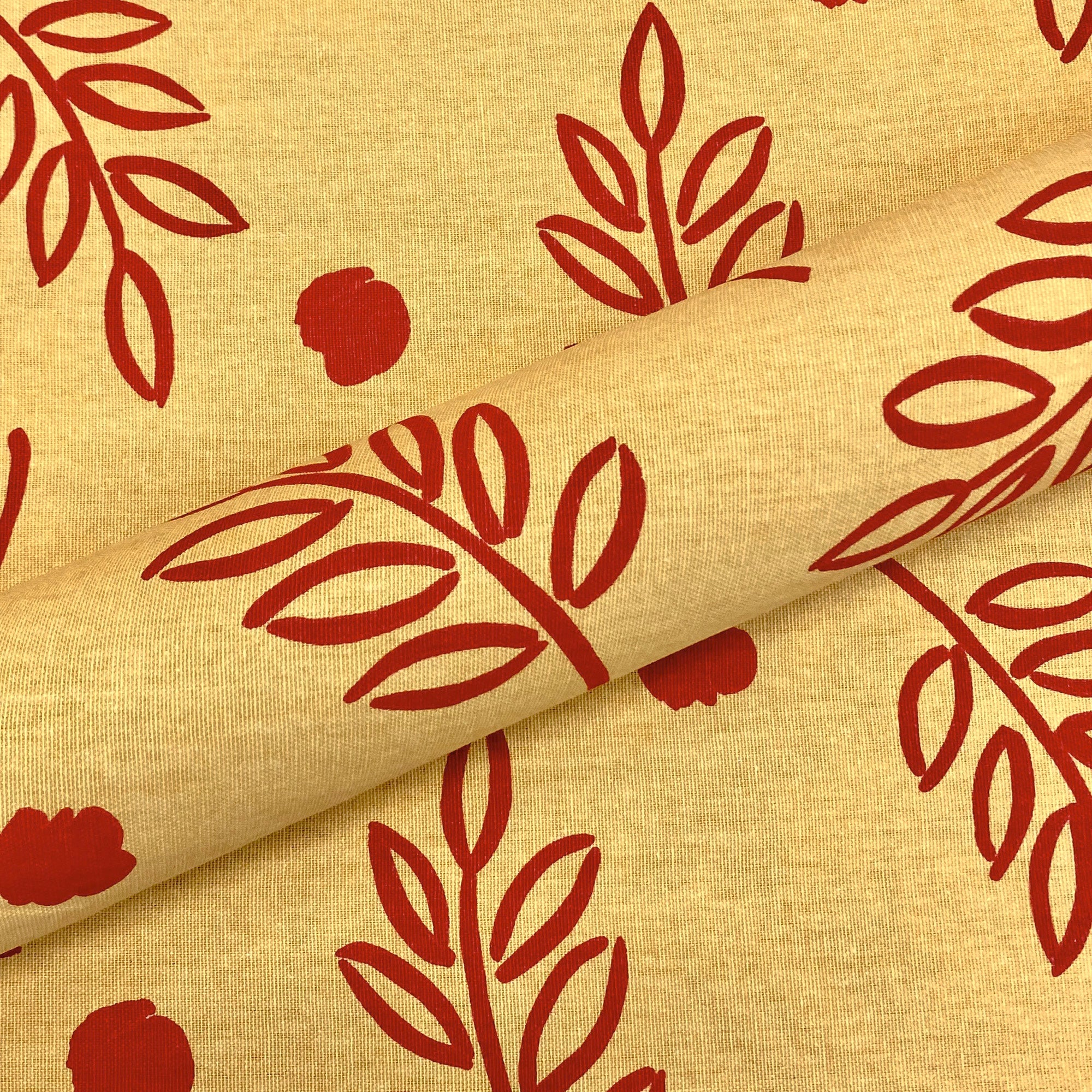 Orange Country Botanical Cotton Upholstery Fabric 54"