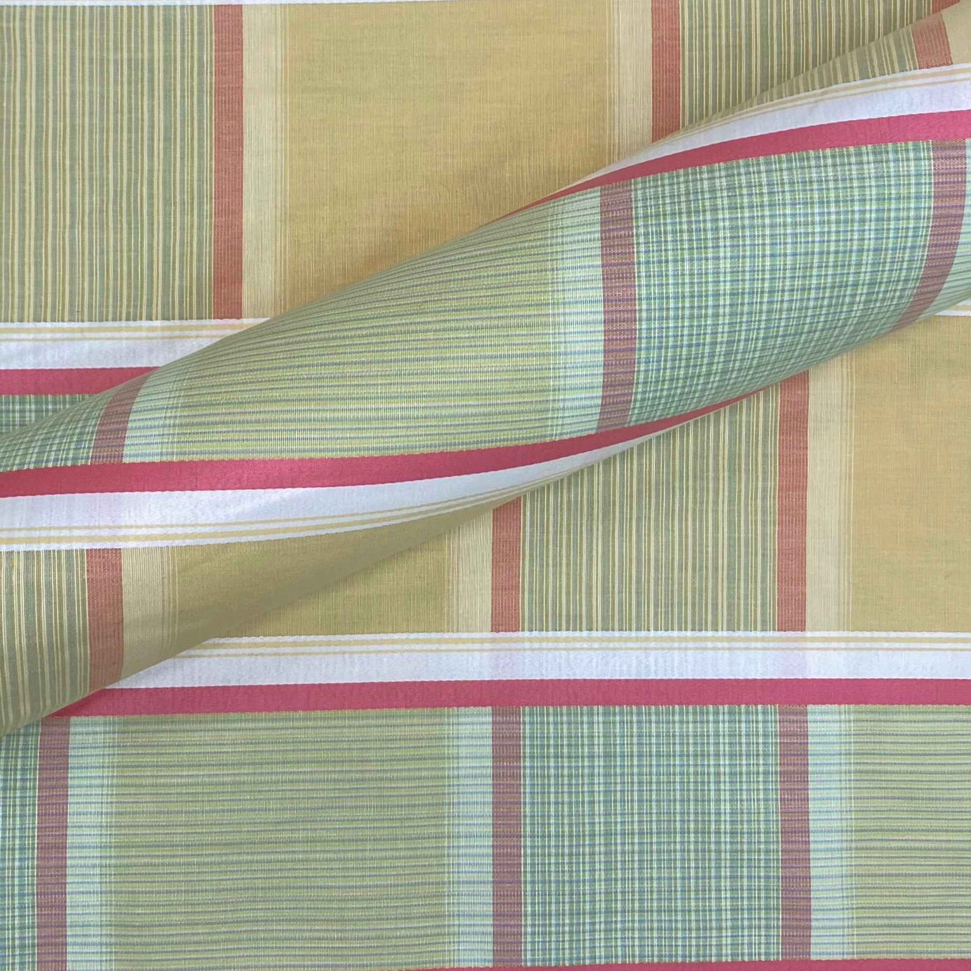 Springtime Plaid 100% Cotton Upholstery Fabric 54"