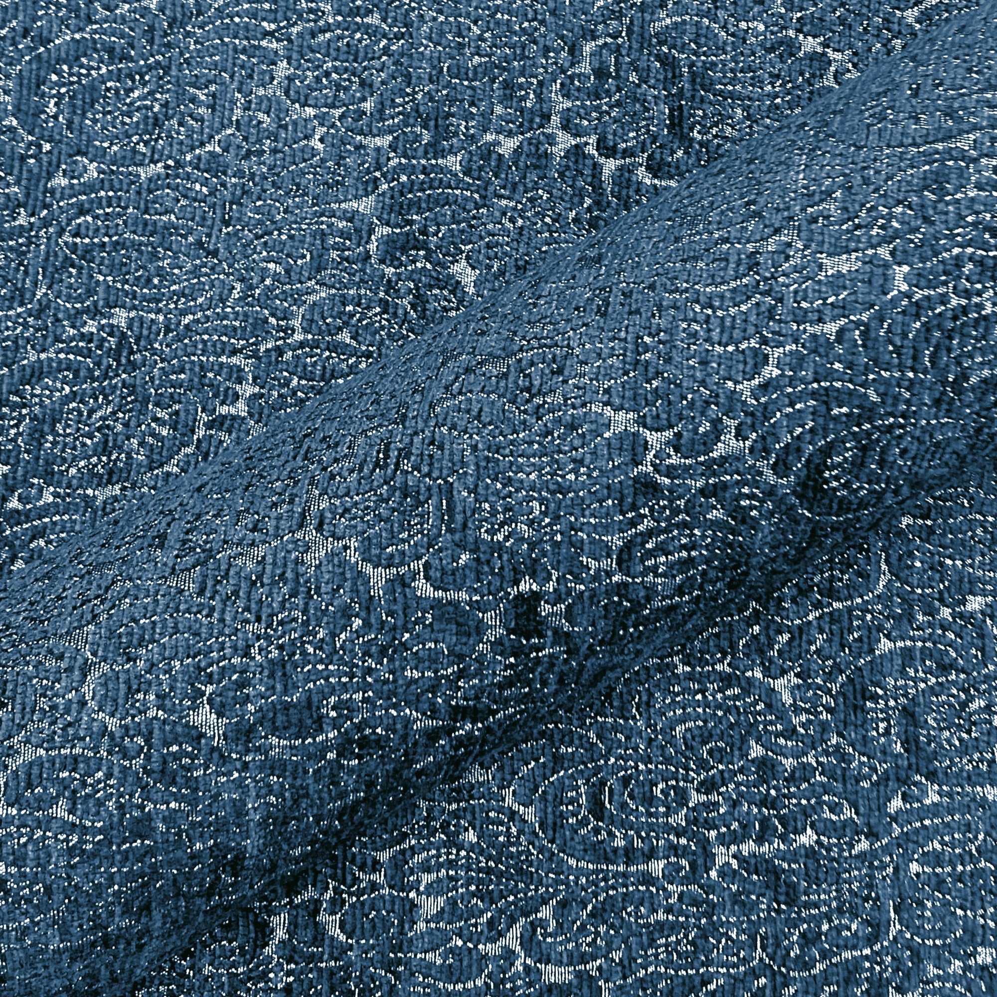 Metallic Sapphire Velvet Upholstery Fabric 49"