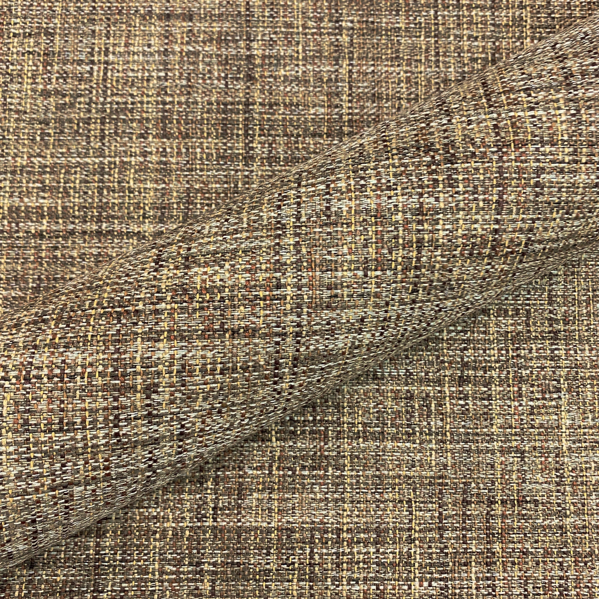 Oxford Woven Tweed Upholstery Fabric 54" in Chestnut