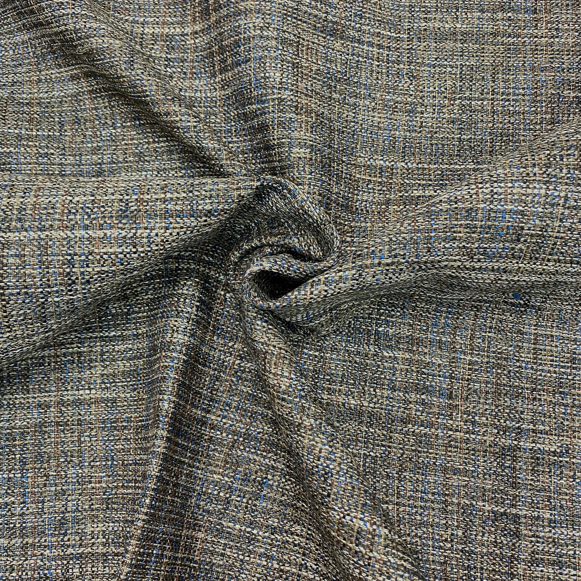Oxford Woven Tweed Upholstery Fabric 54" in Cobalt