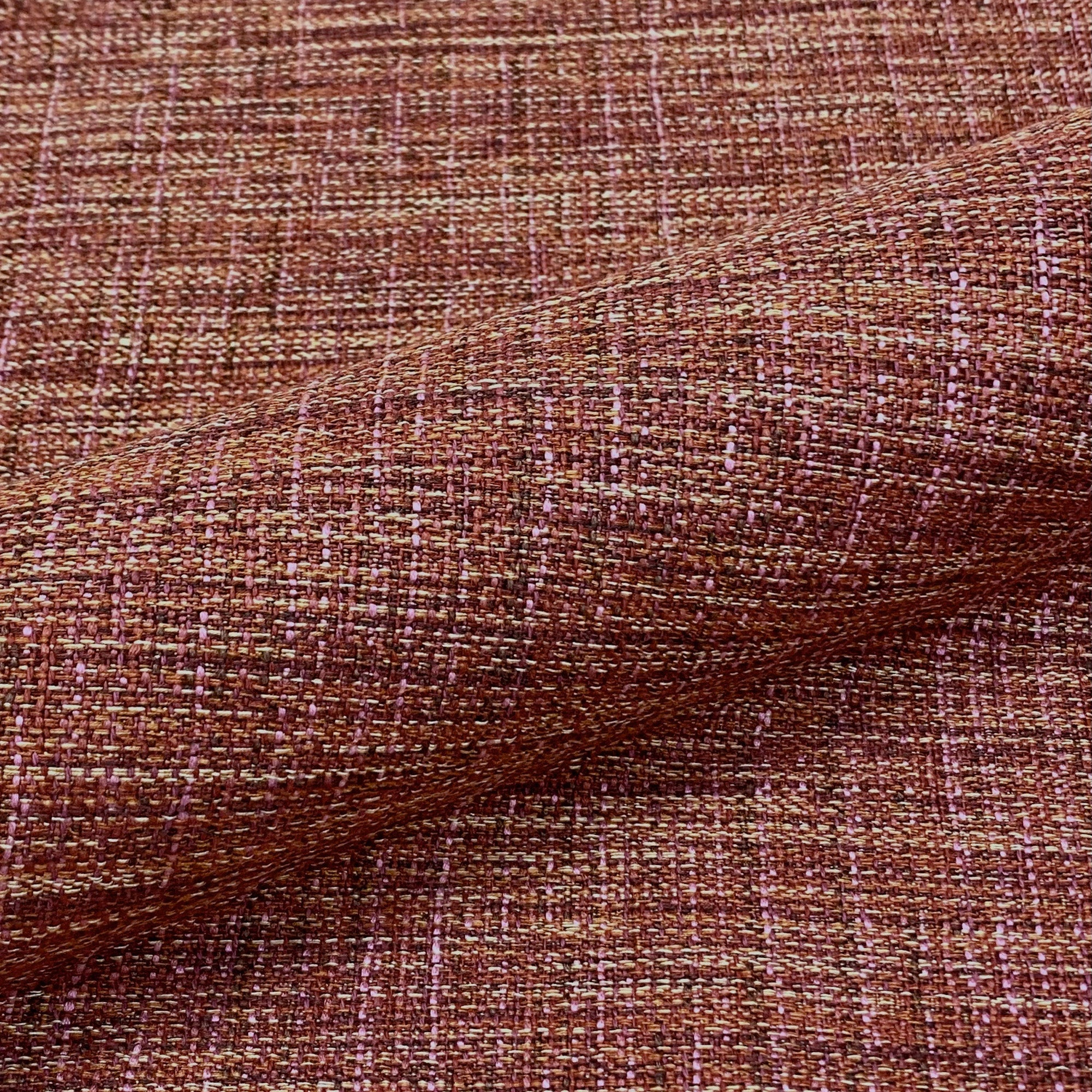 Oxford Woven Tweed Upholstery Fabric 54" in Rose