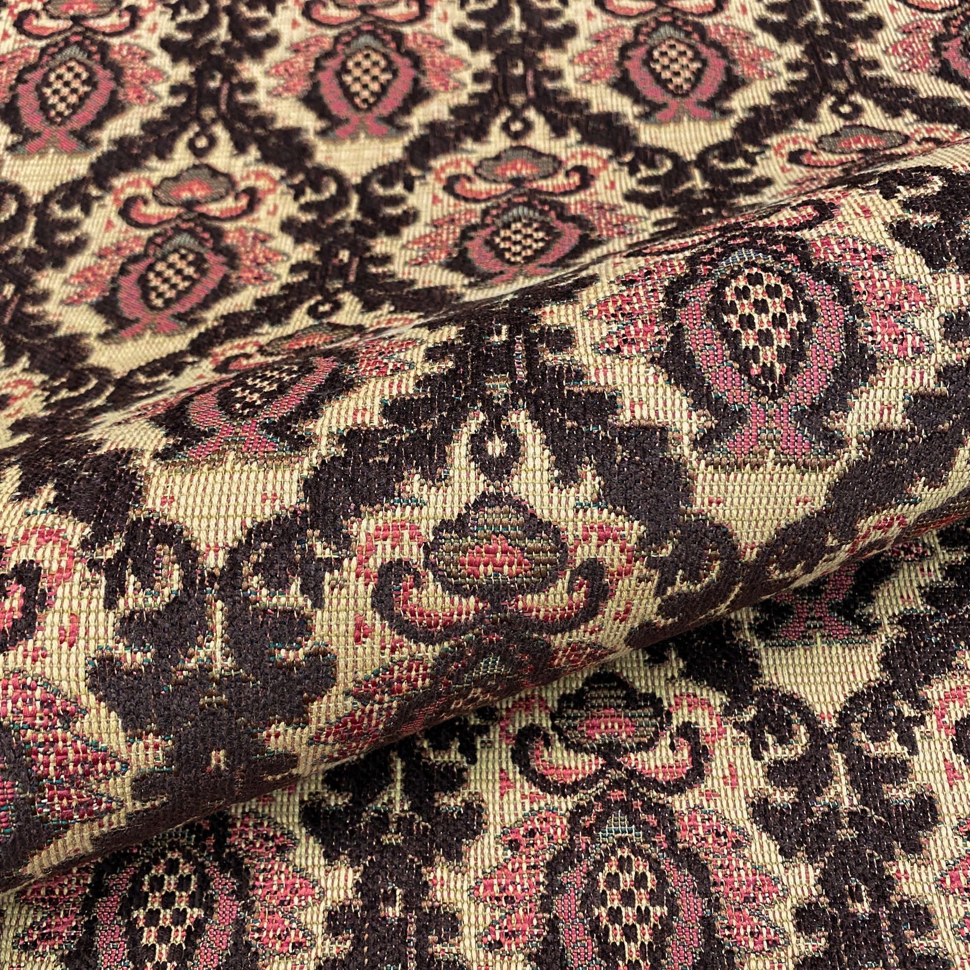 Burgundy French Royal Trellis Upholstery Fabric 54"