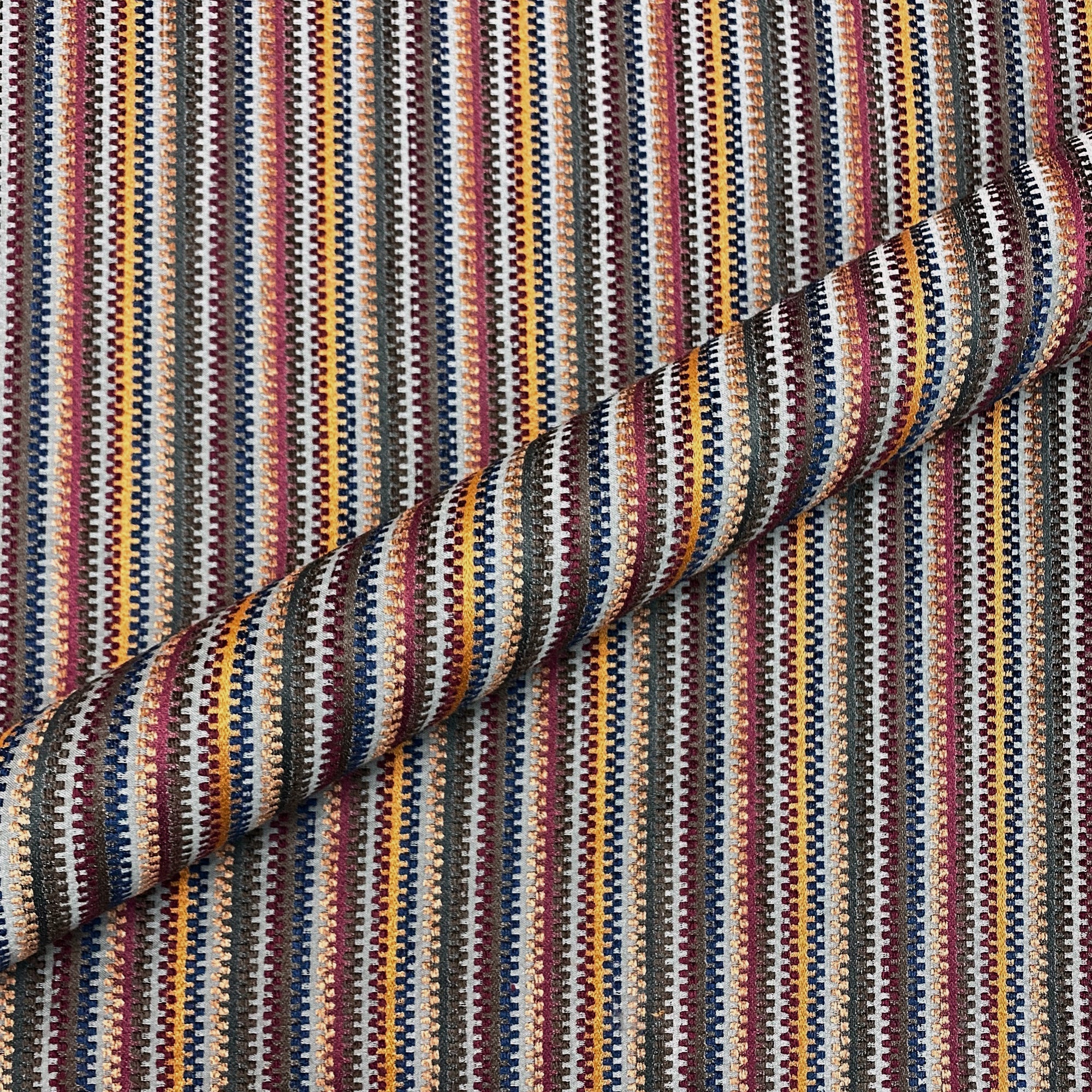Multicolor Zipper Stripe Upholstery Fabric 54"