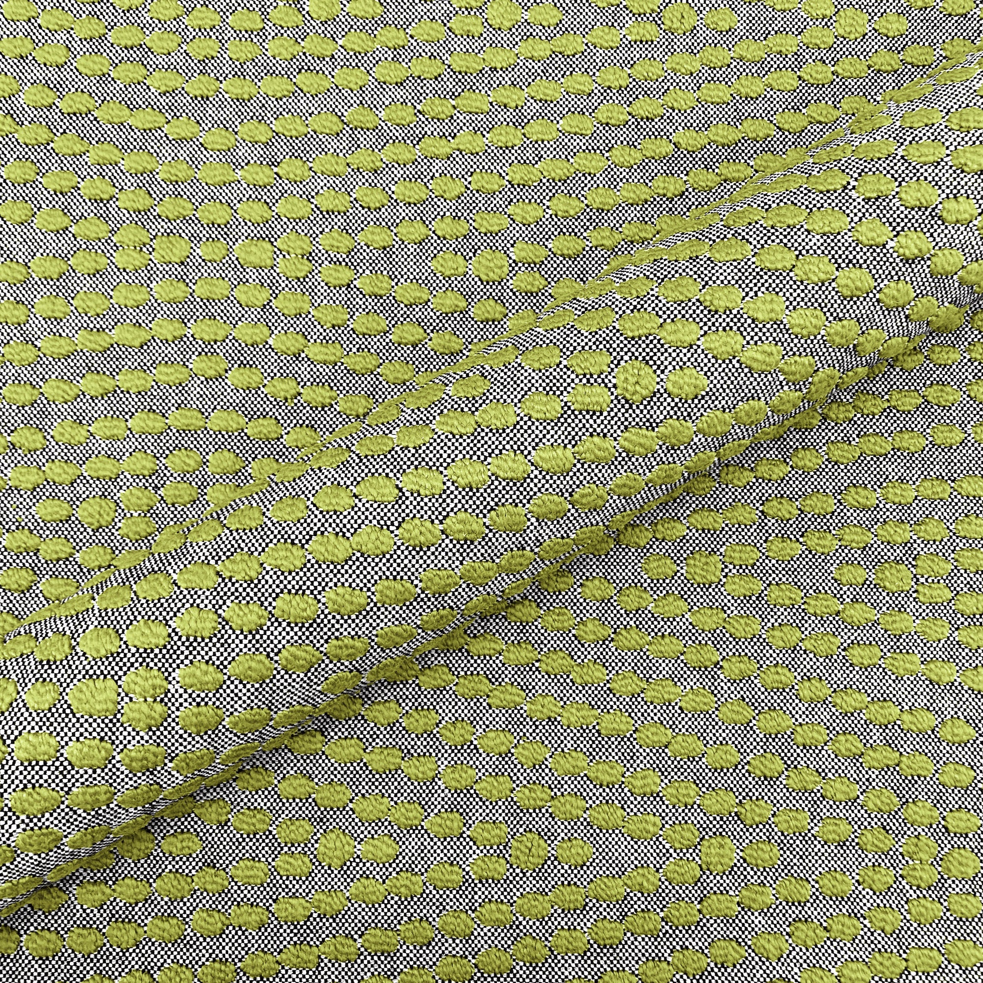 Avocado Textured Dotted Upholstery Fabric 54"