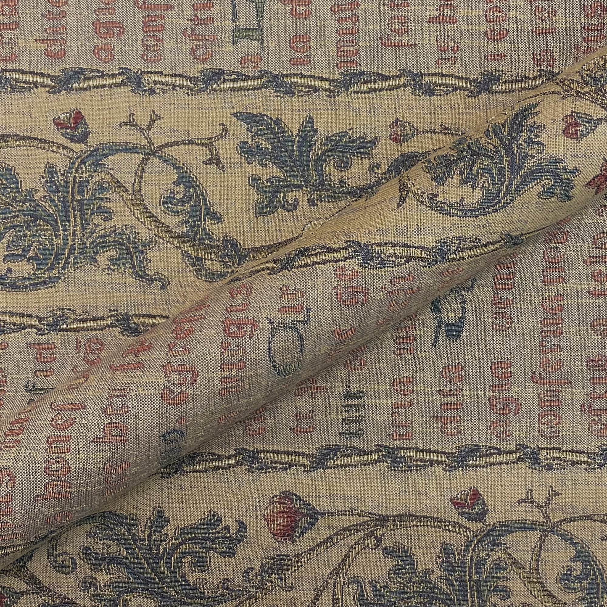 Medieval Khaki Contemporary Jacquard Upholstery Fabric 54"