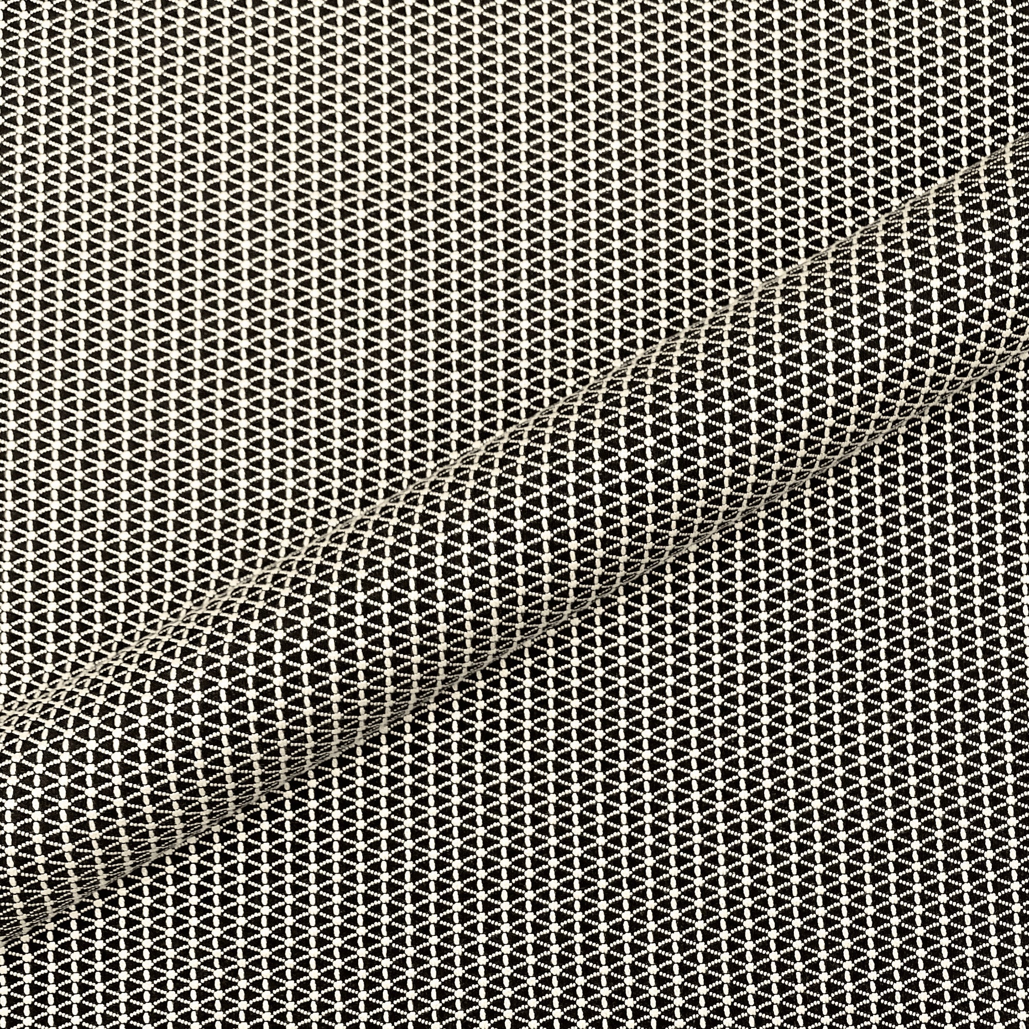 Black Modern Geometric Jacquard Upholstery Fabric 54"