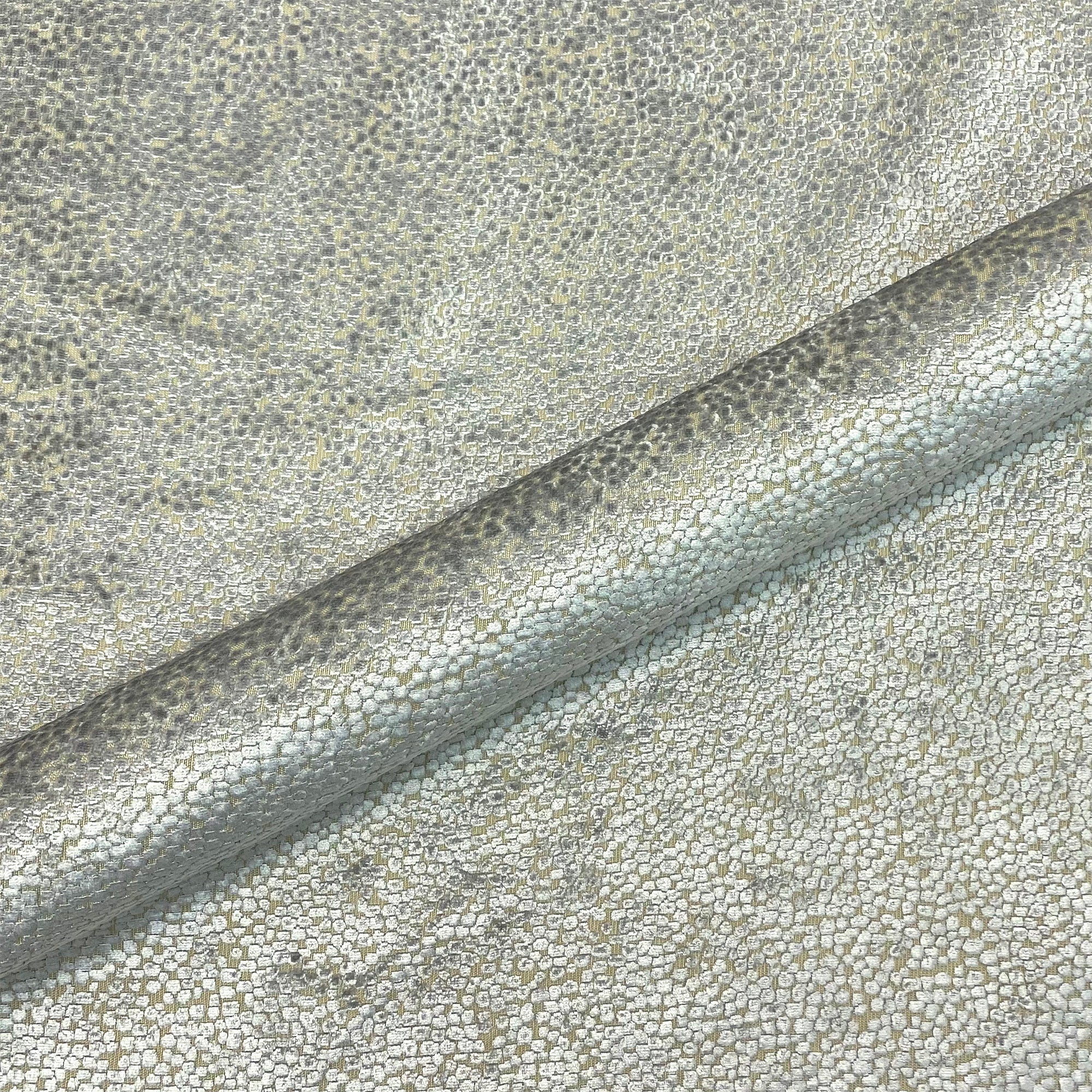 Silver Dot Chenille Upholstery Fabric 56"