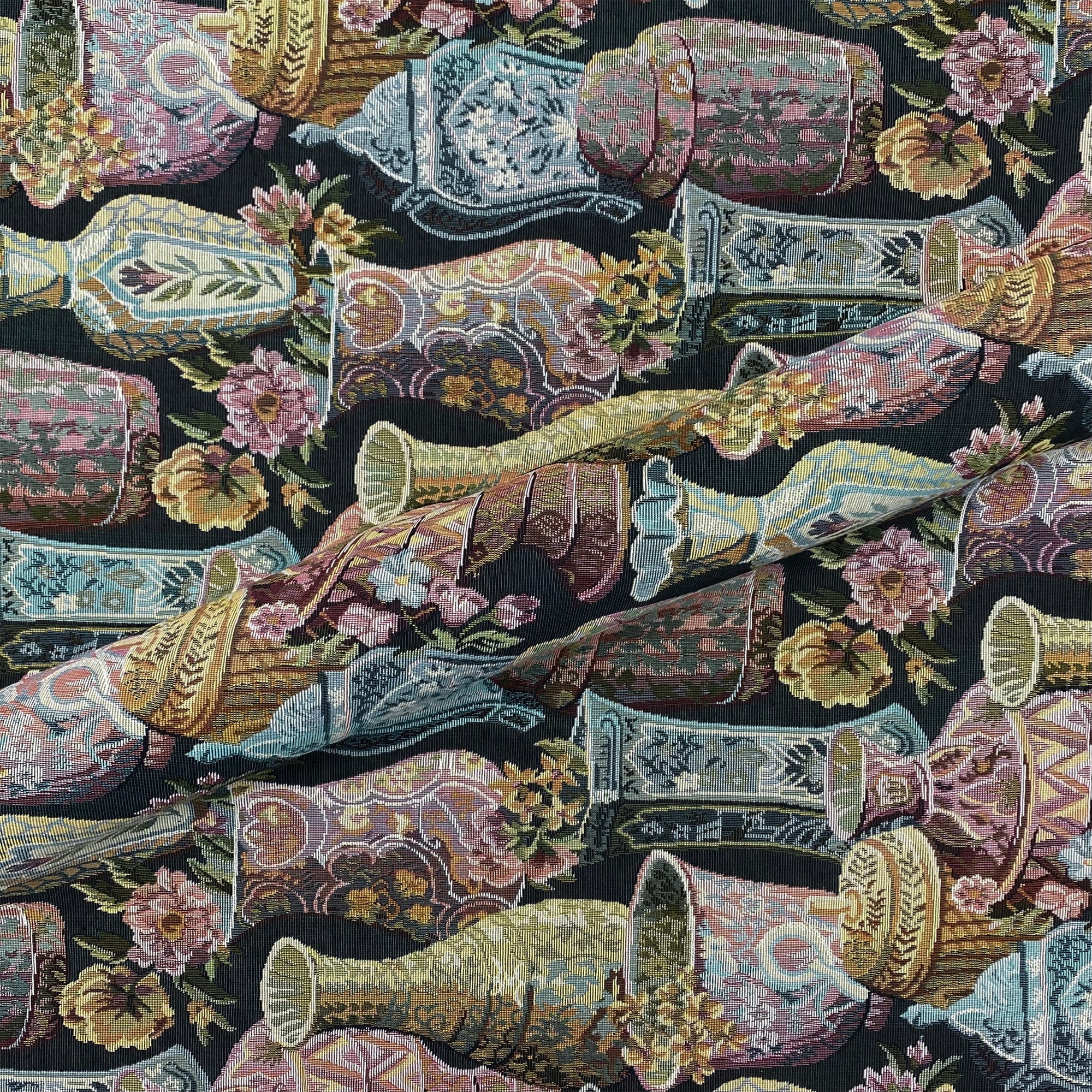 Traditional Pottery Jarritos Tapestry Upholstery Fabric 54"