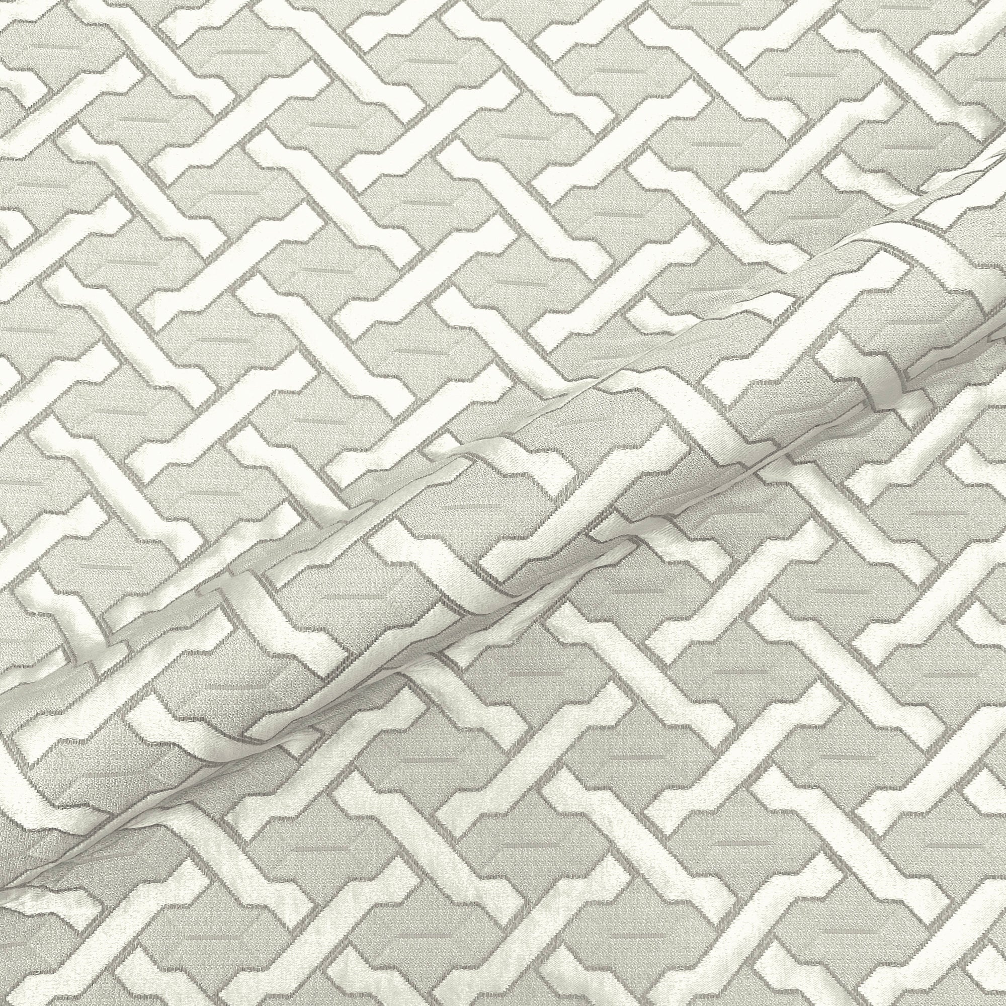 Taupe Modern Trellis Upholstery Fabric 58"