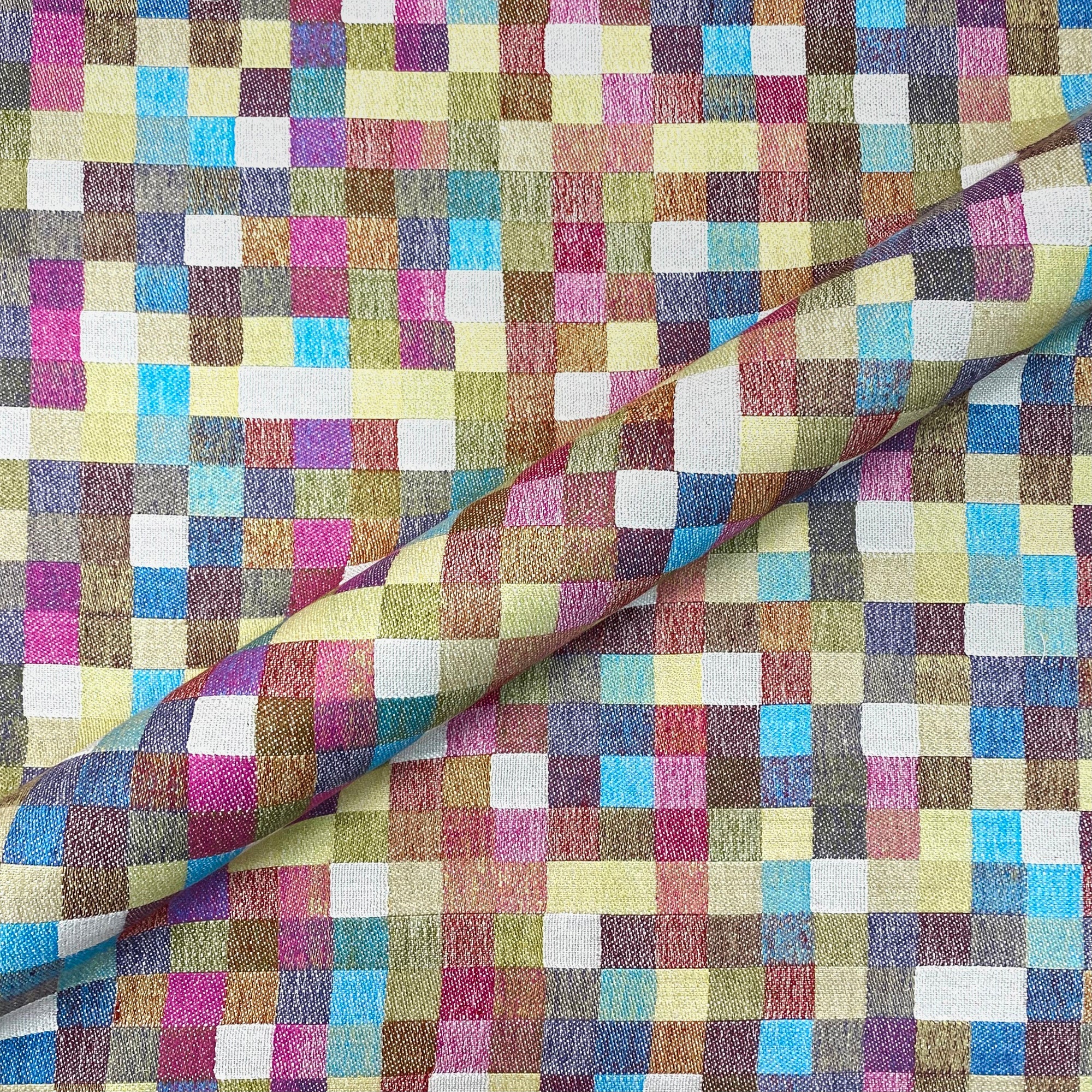 Boho Multicolor Jacquard Upholstery Fabric 54"