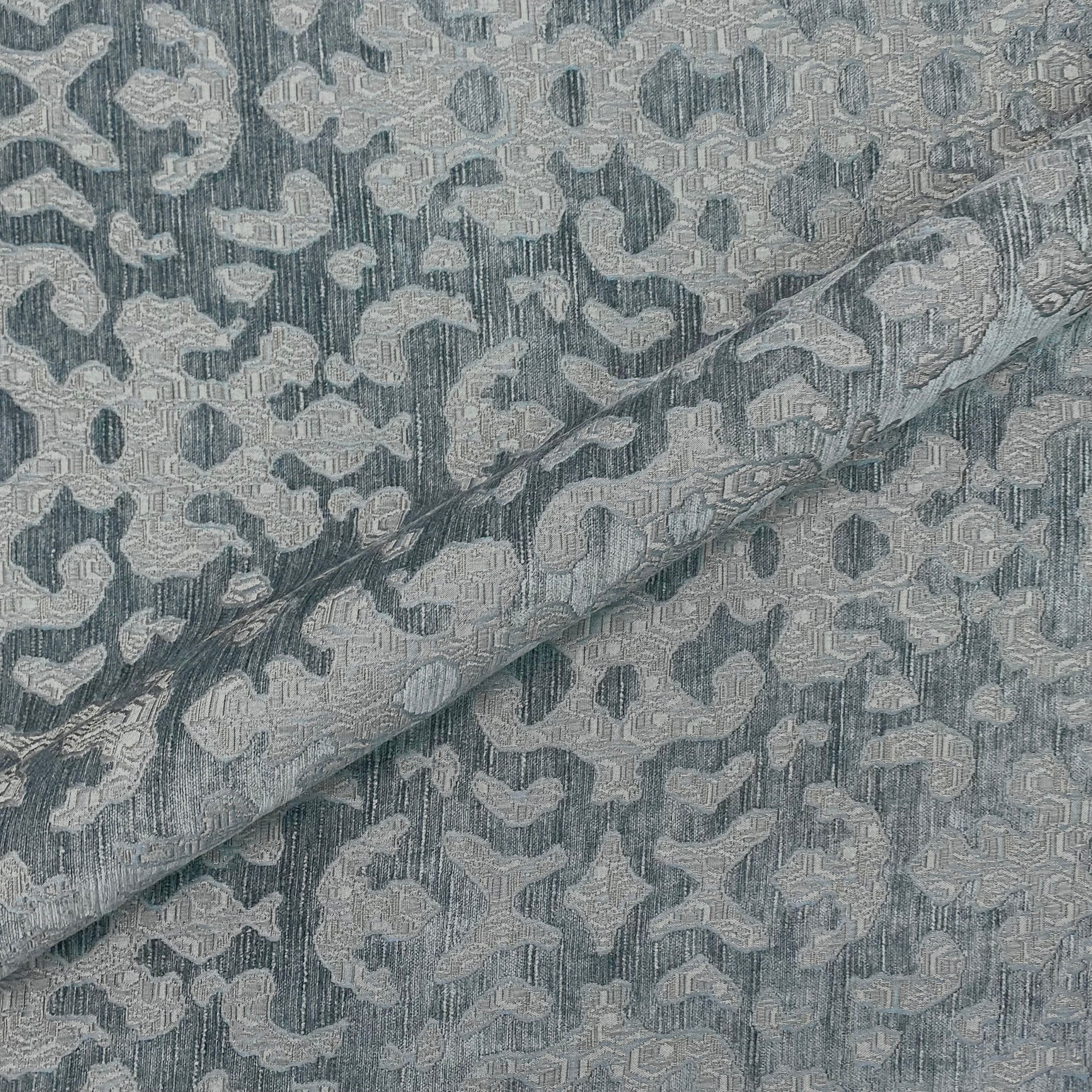 Nocturne Slate Abstract Chenille Upholstery Fabric 54"