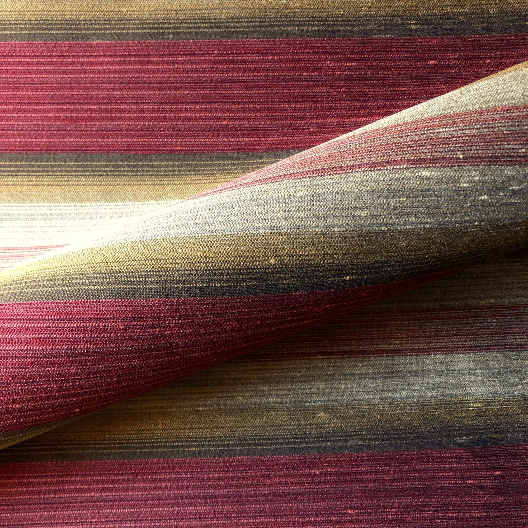 Festival Garnet Woven Stripe Upholstery Fabric 54"