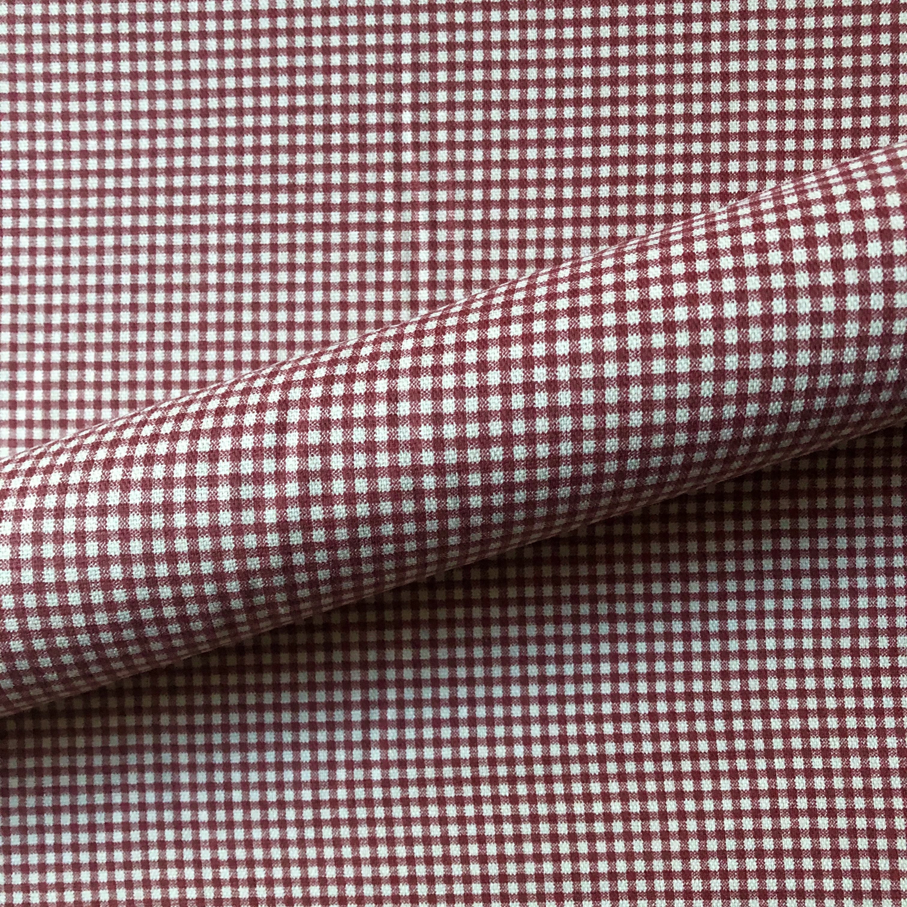 Strawberry American Decor Gingham 100% Cotton Upholstery Fabric 54"