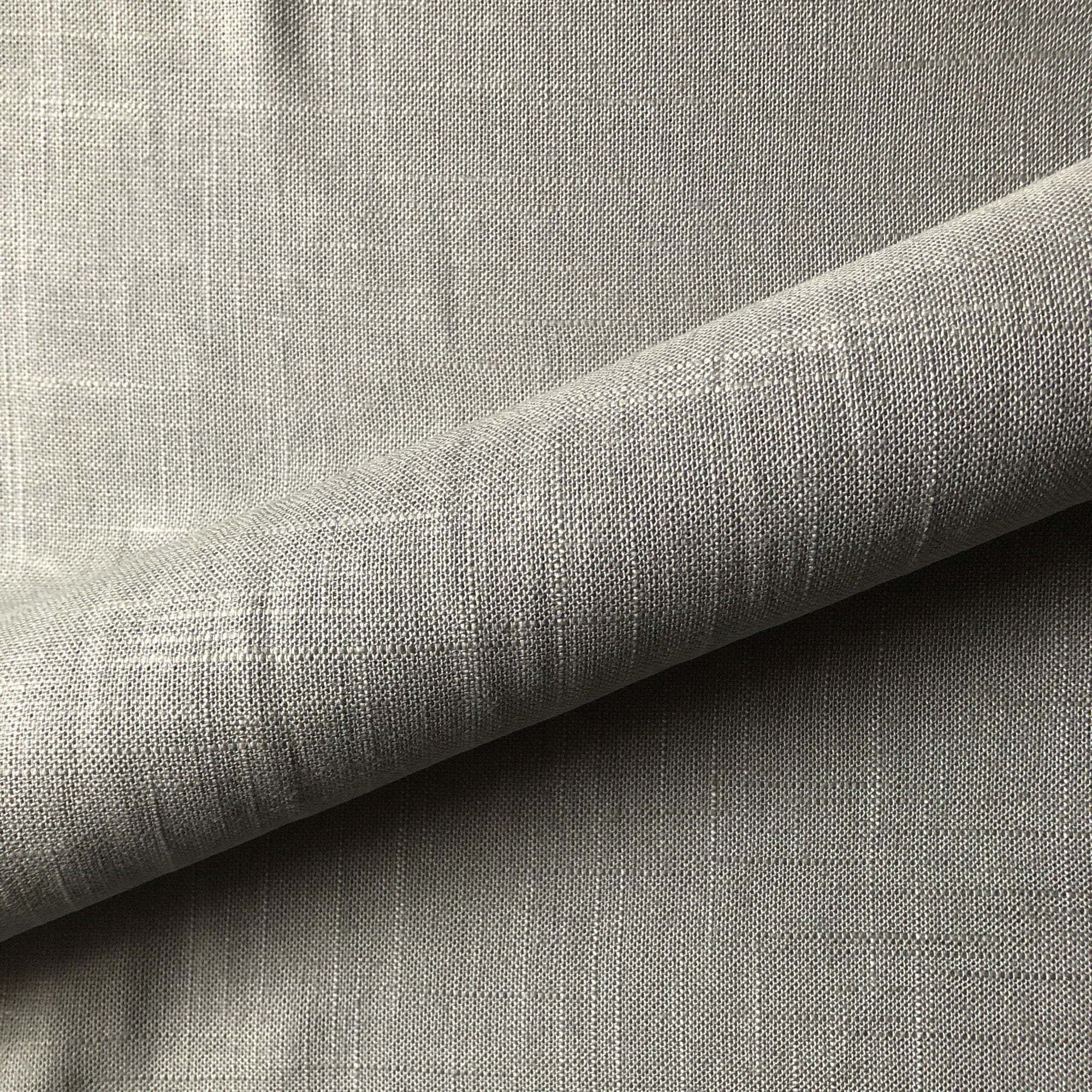 Light Gray Masculine Solid Linen Upholstery Fabric 54"