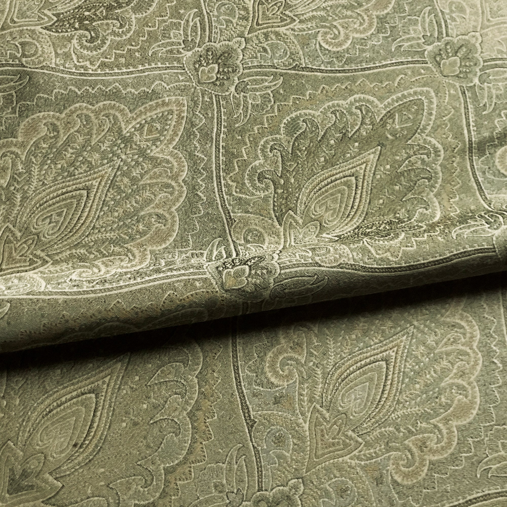 Neutral Traditional Damask Jacquard Upholstery Fabric 54"