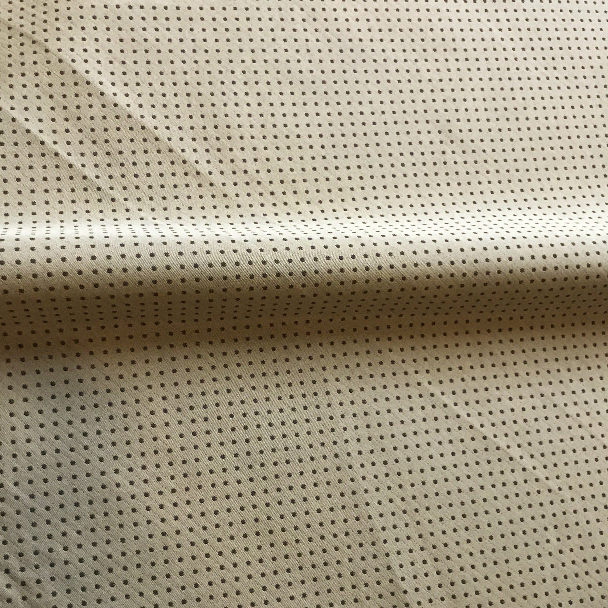 Ivory Dobby Dot Upholstery Fabric 54"