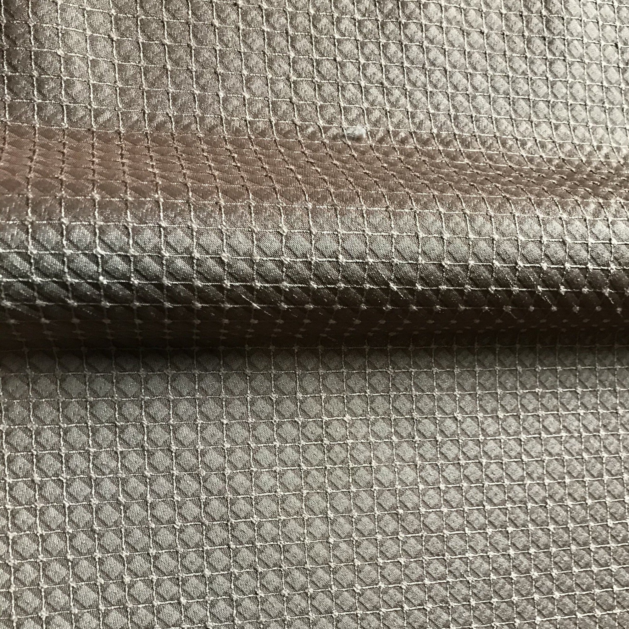 Contemporary Dark Brown Diamond Embroidered Upholstery Fabric 54"