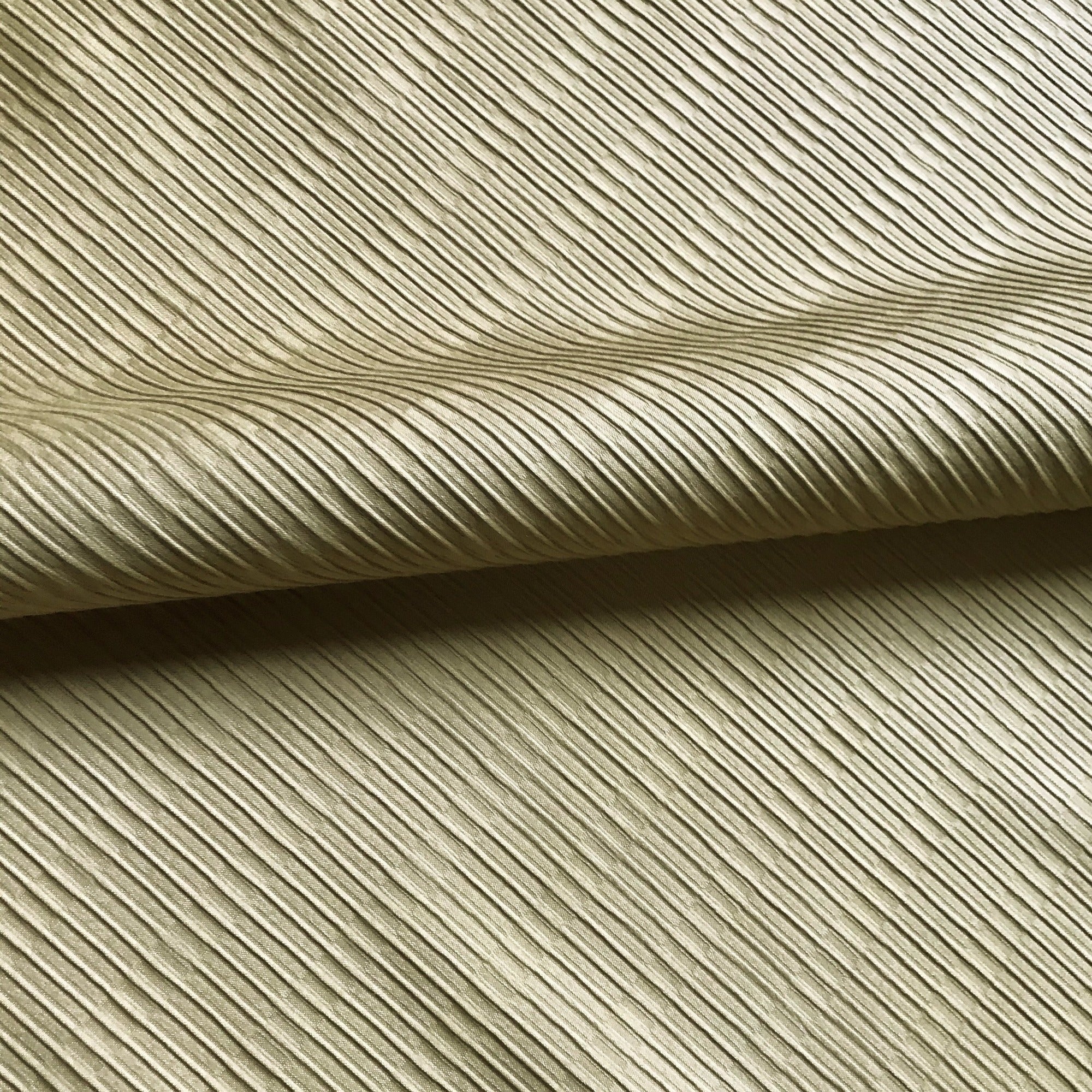 Gold Rustic Chic Pleated Linen Upholstery Fabric 54"