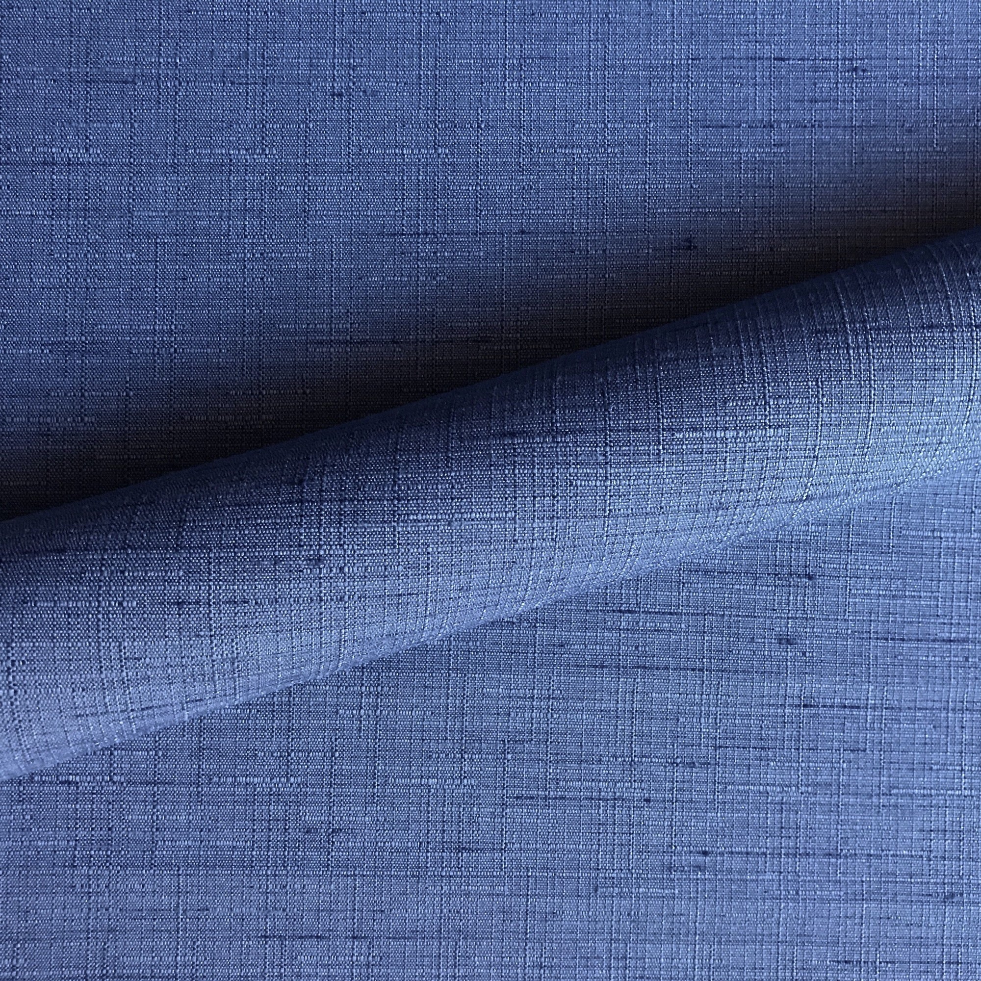 Royal Blue Contemporary Solid Shantung Silk Upholstery Fabric 54"