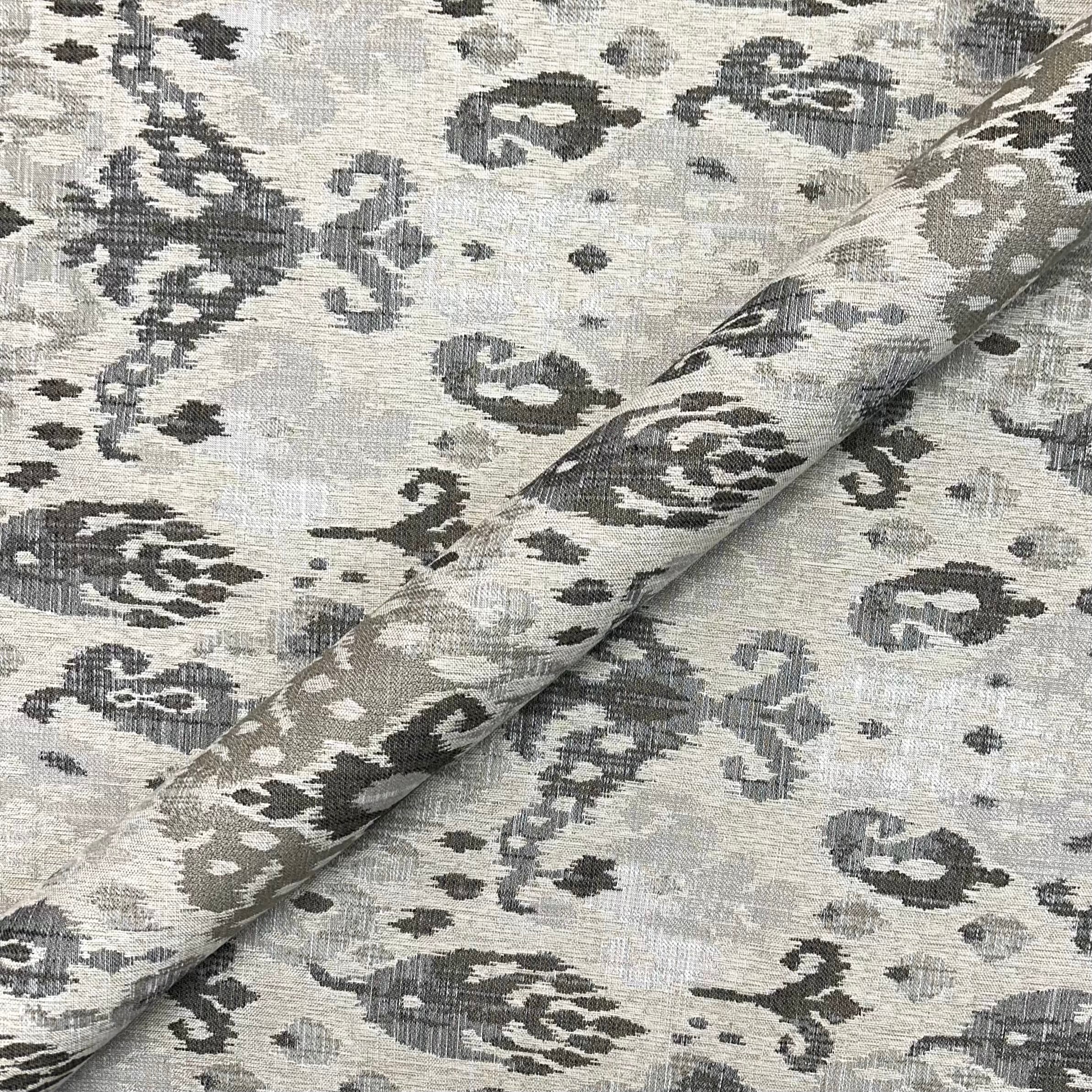 Neutral Southwestern Ikat Jacquard Upholstery Fabric 54"