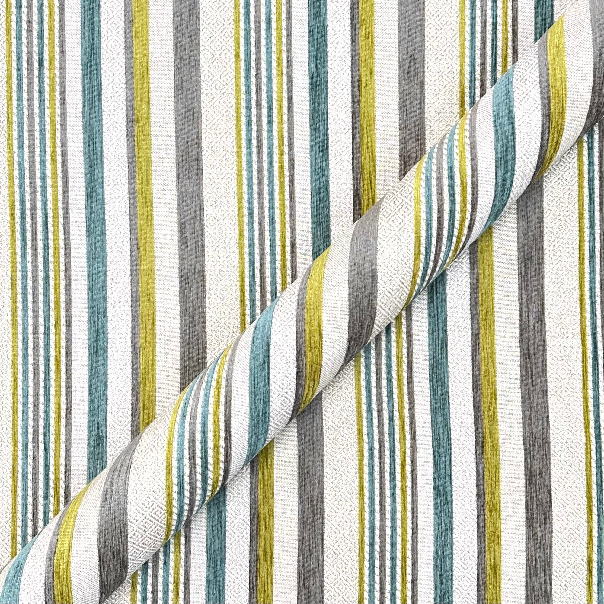 Multicolor Modern Stripe Jacquard Upholstery Fabric 56"