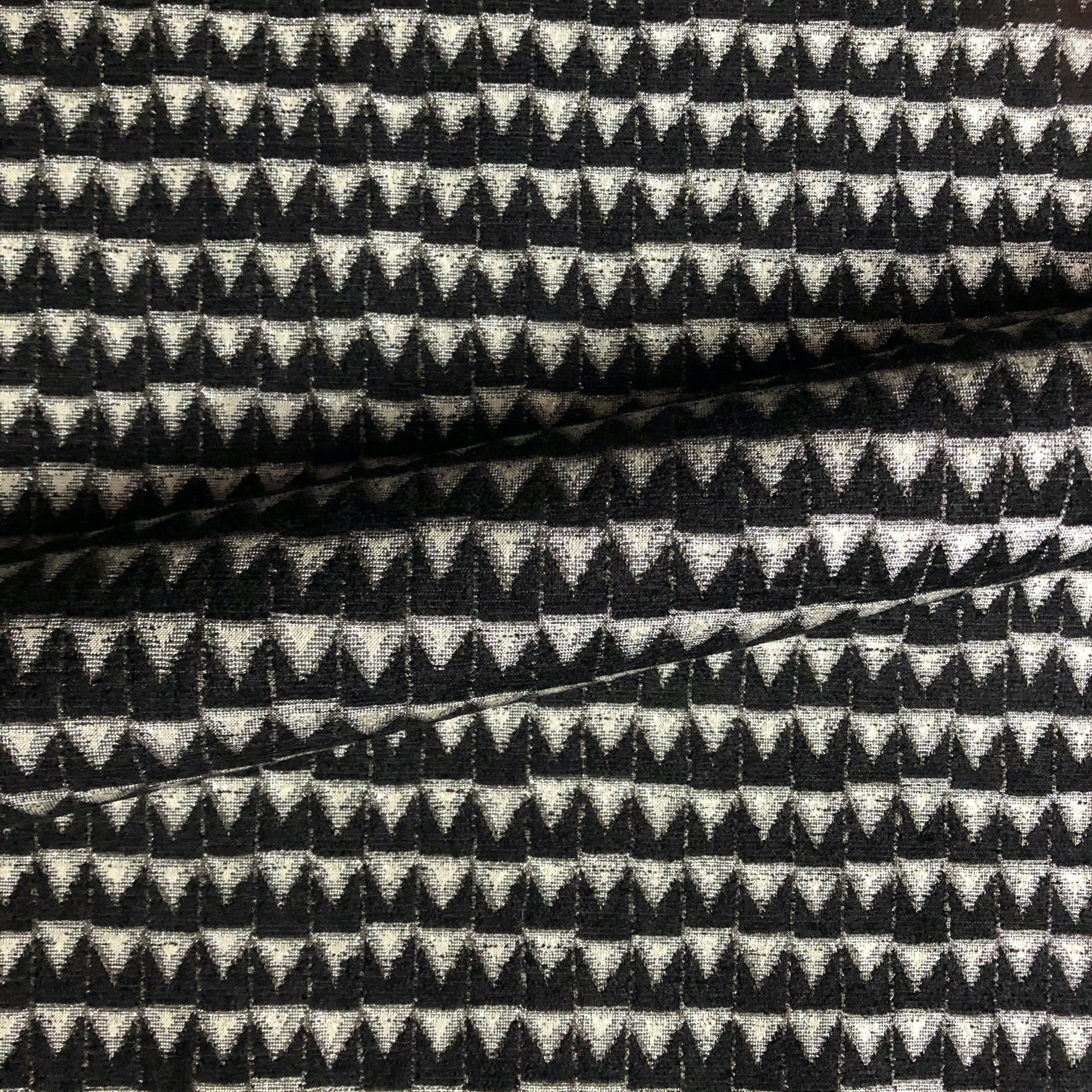 Black Mountain Resort Geometric Jacquard Upholstery Fabric 54"